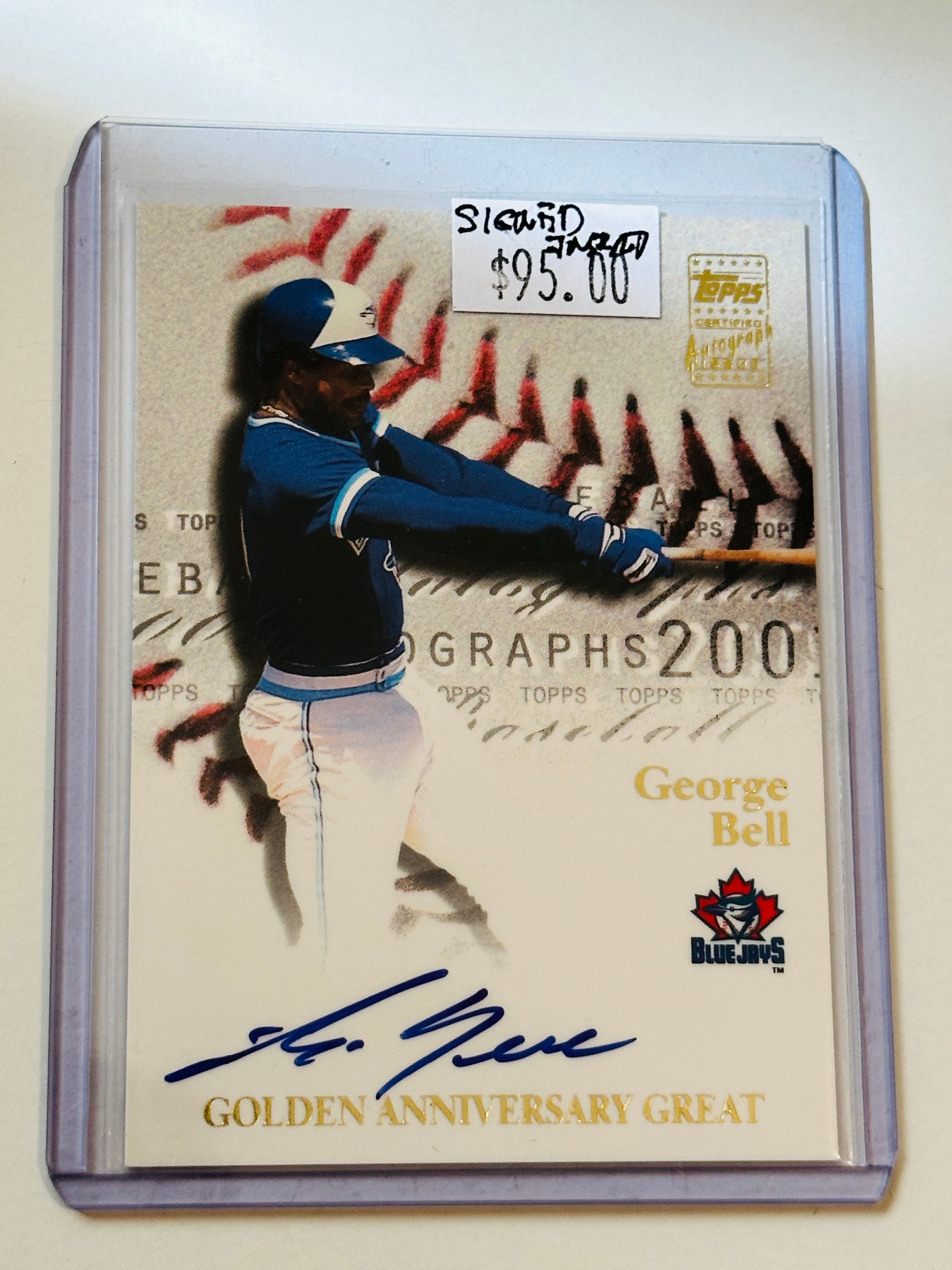 George Bell Toronto Blue Jays Topps certified autograph insert baseball card