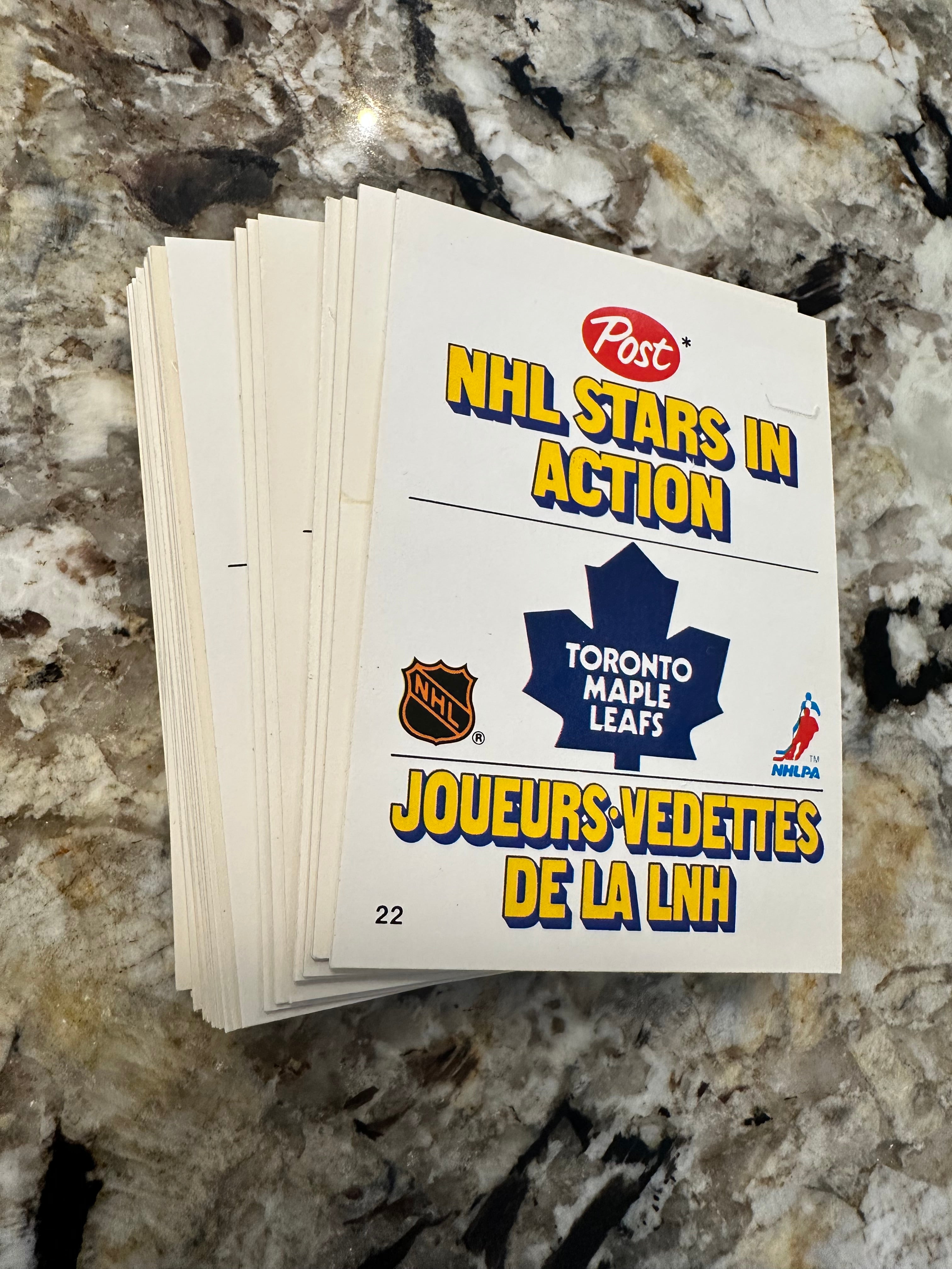 Post cereal NHL Hockey Stars In Action rare 28 cards pop-up set 1981-82