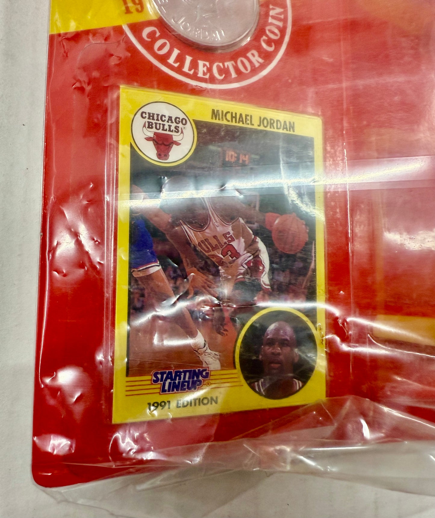 Michael Jordan rare starting lineup figure with card and coin factory sealed 1991