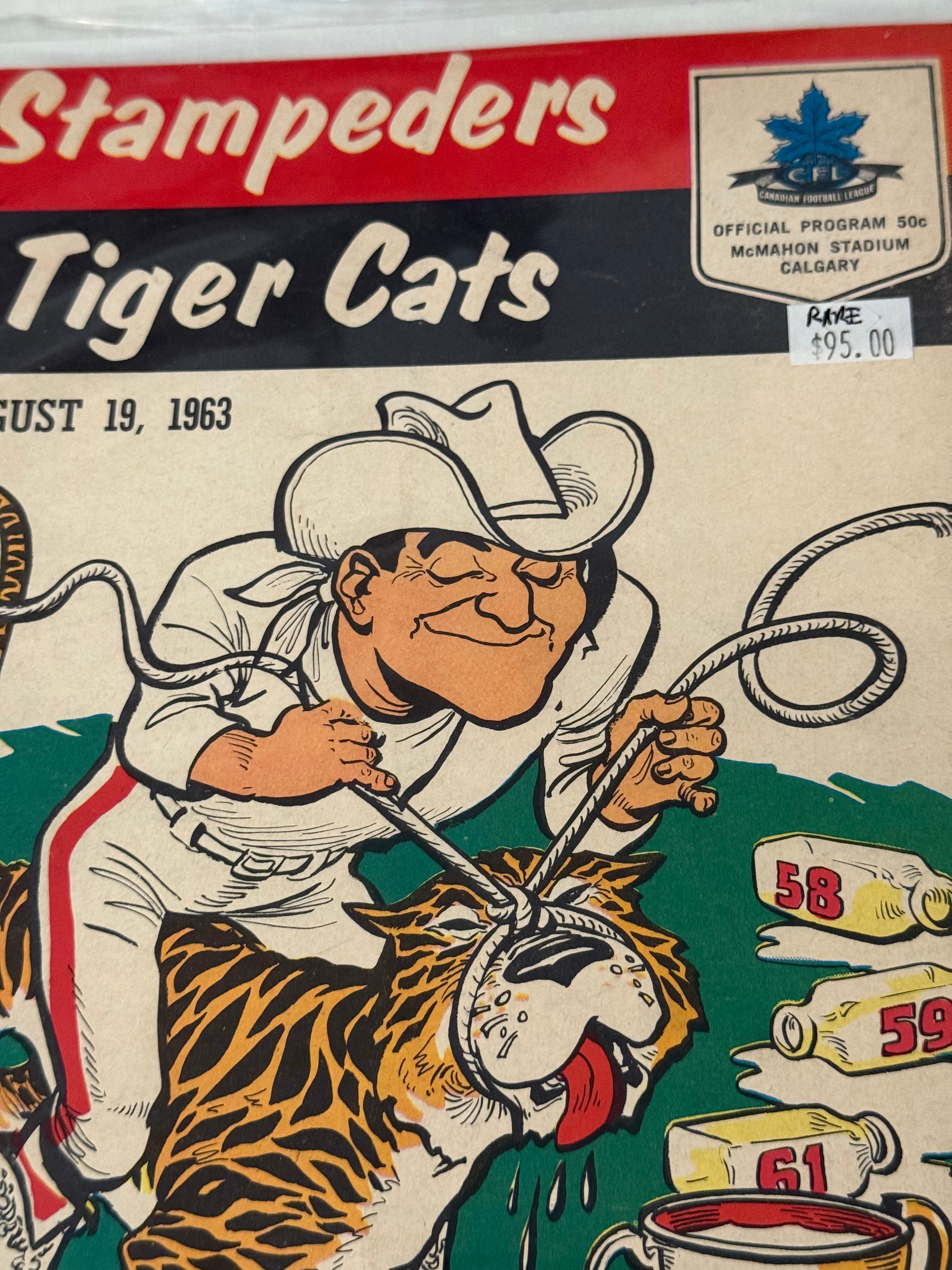 CFL football vintage program 1963