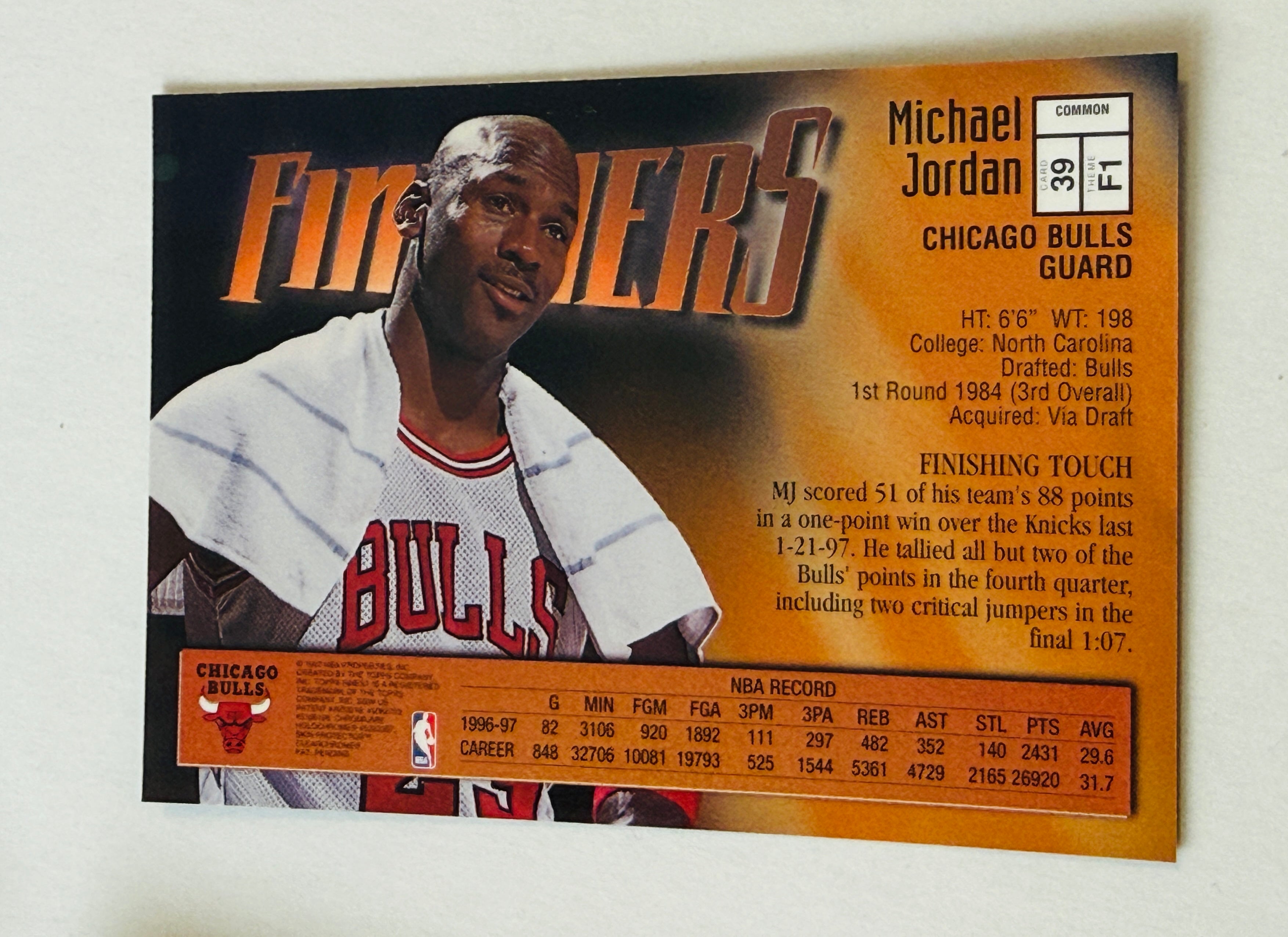 1997/98 Topps Finest basketball series 1 cards set with all the rookies plus Michael Jordan