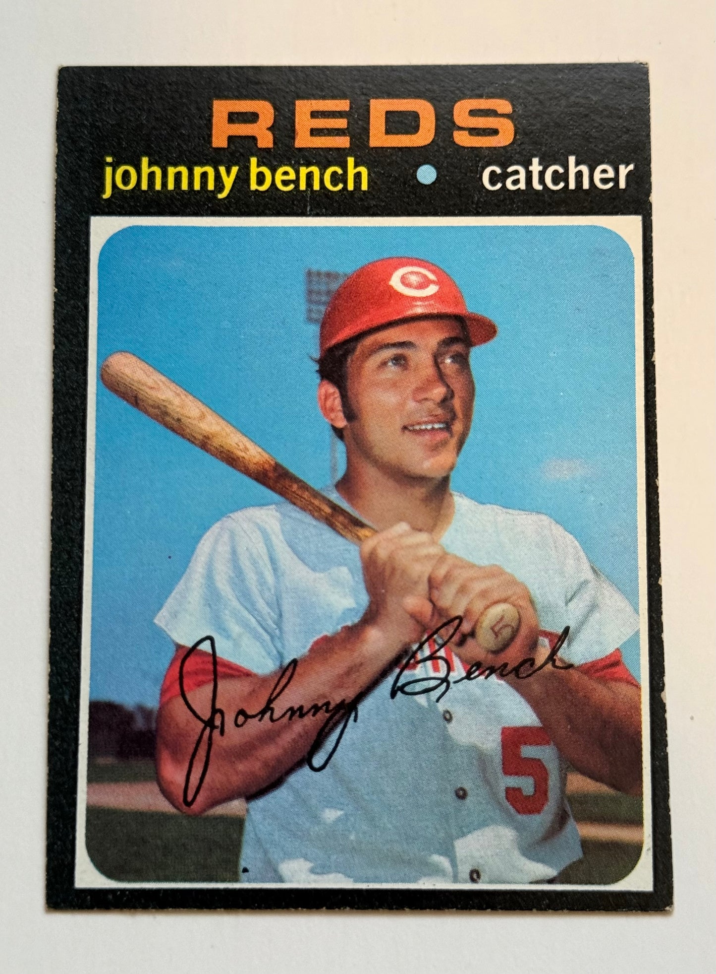 1971 Topps Johnny bench high grade condition, baseball card