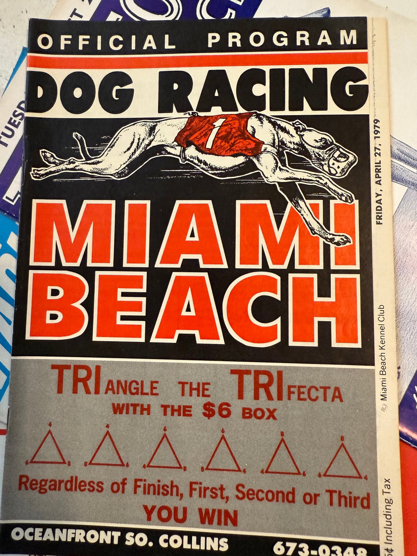 Dog racing 4 vintage programs 1960s and 1970s lot deal