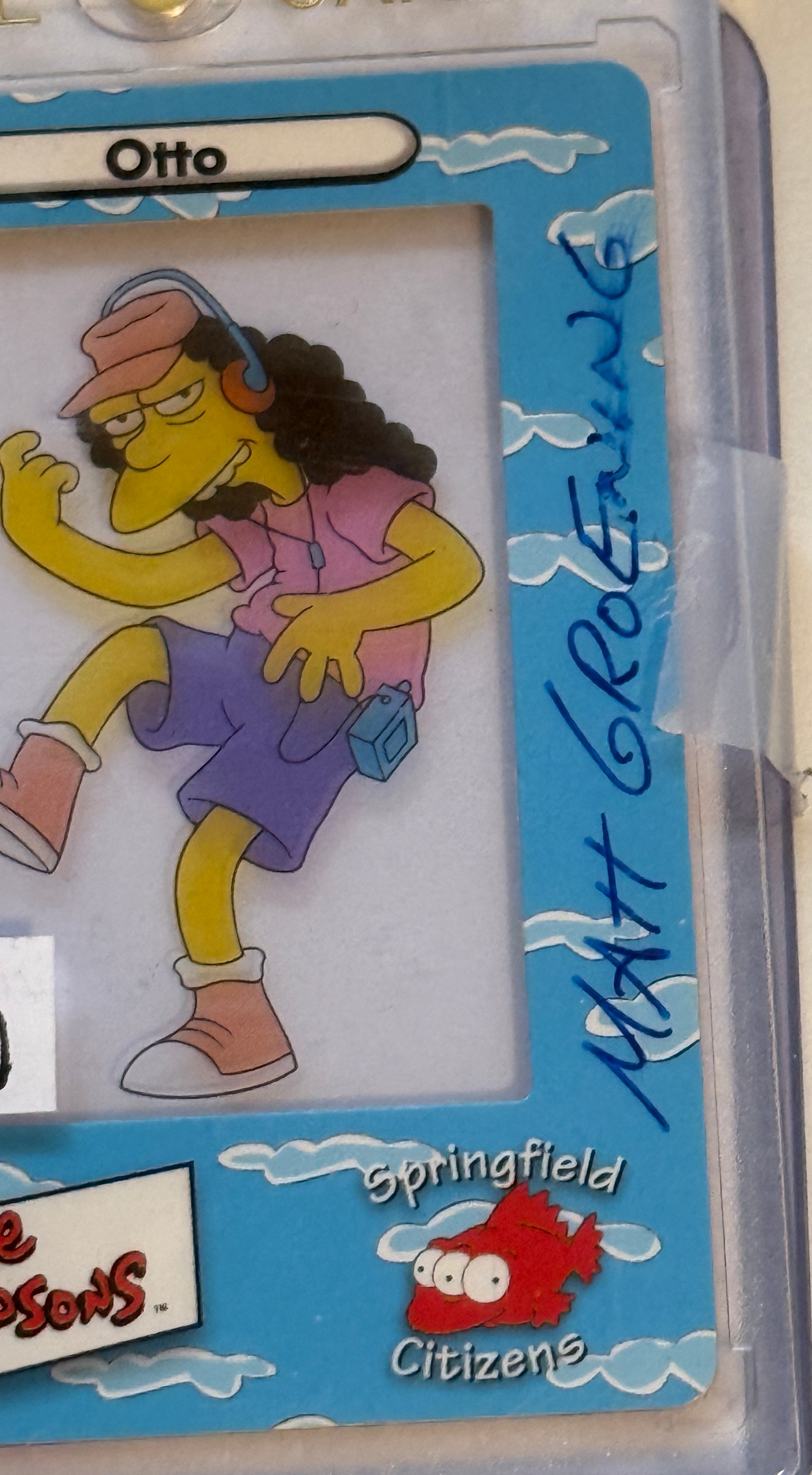 The Simpsons rare signed Matt Groening card w/COA
