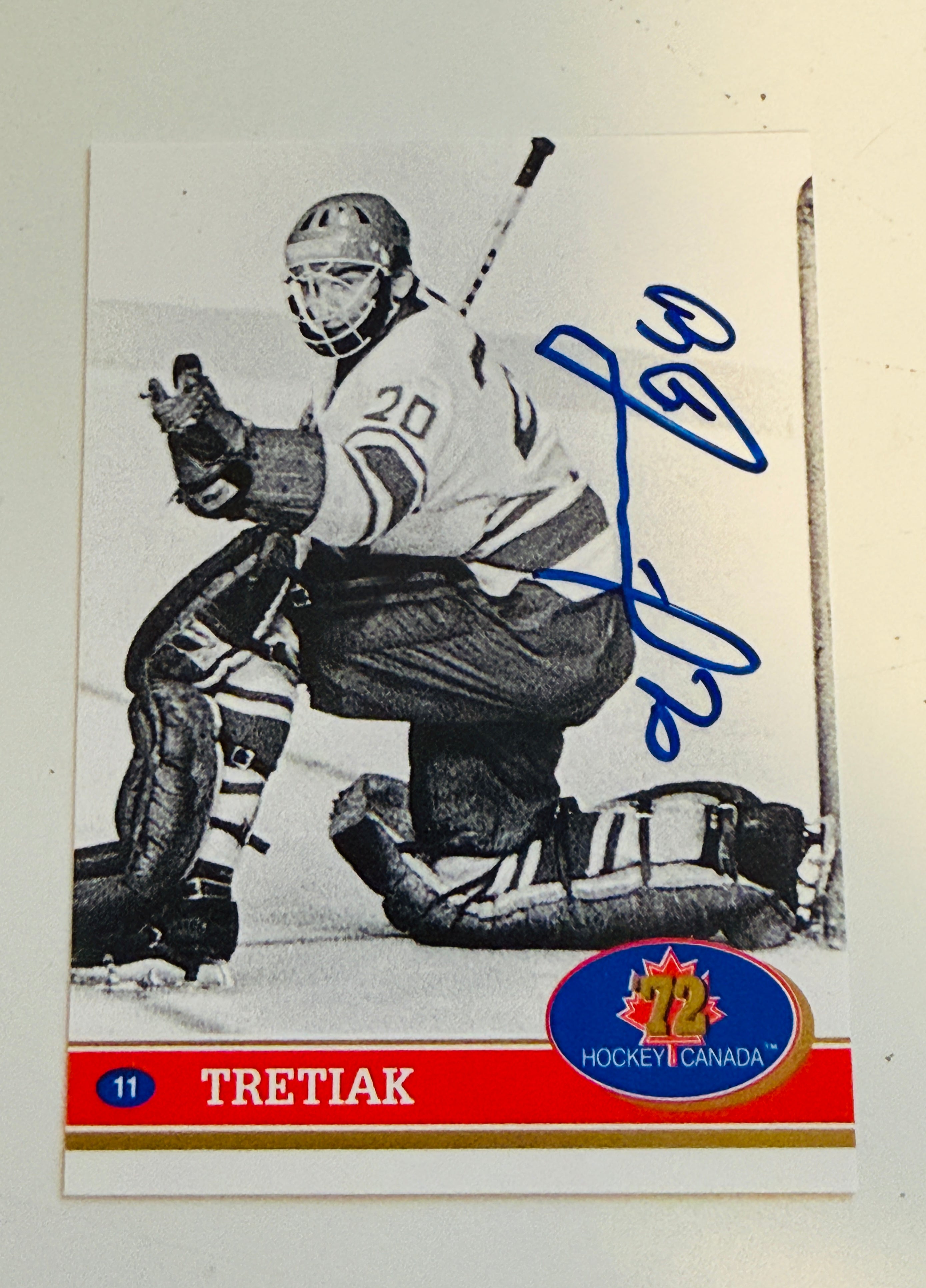 Vladislav Tretiak hockey legend autograph card with COA