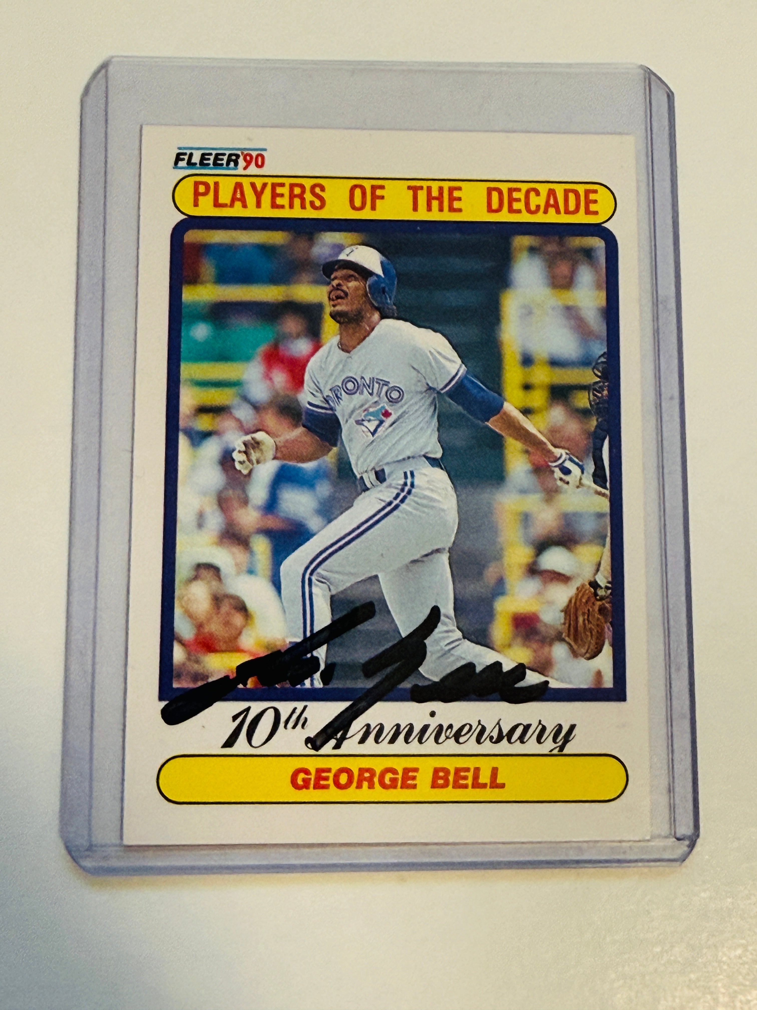 Toronto Blue Jays baseball George Bell autographed in person card with COA