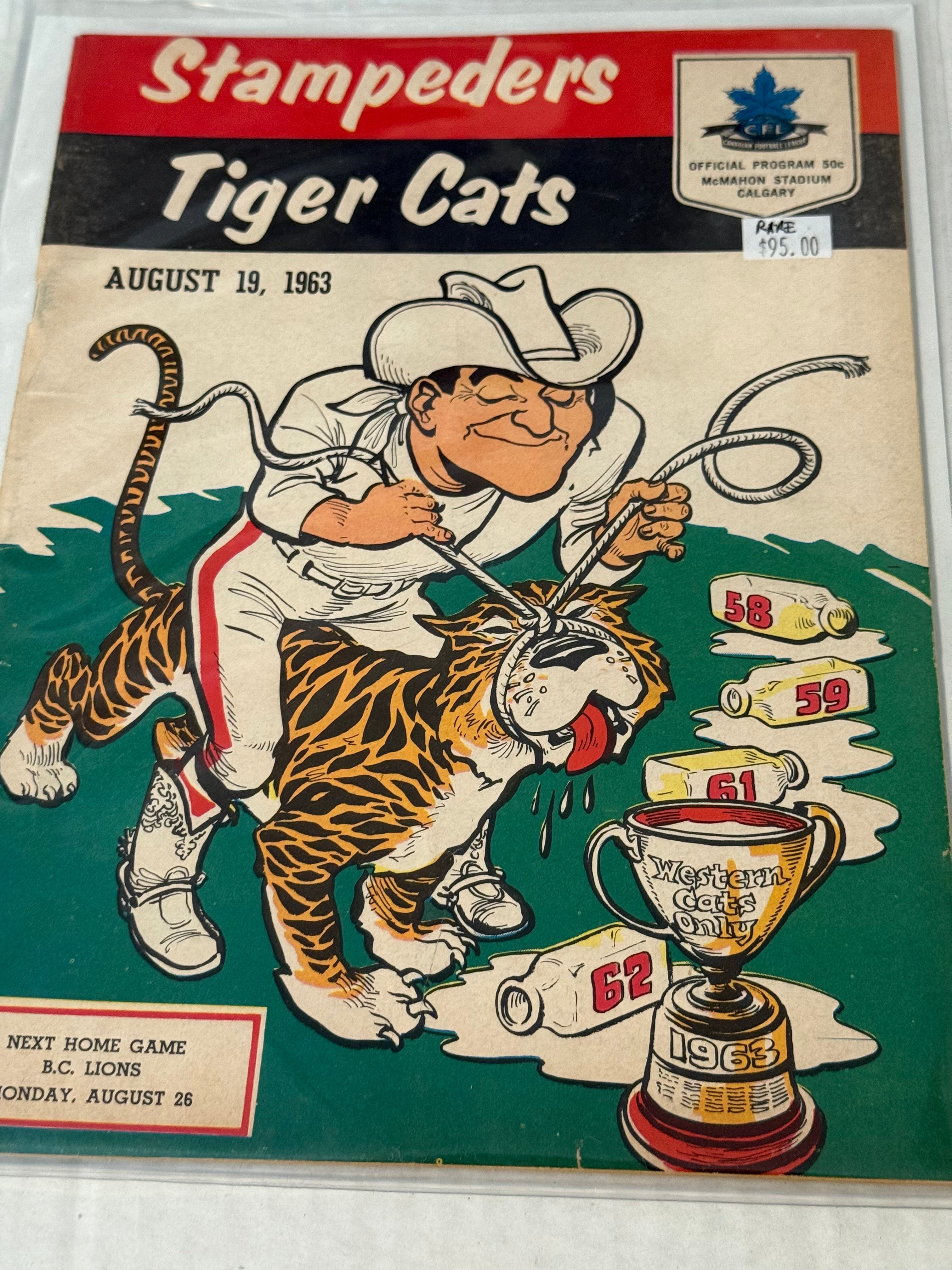 CFL football vintage program 1963