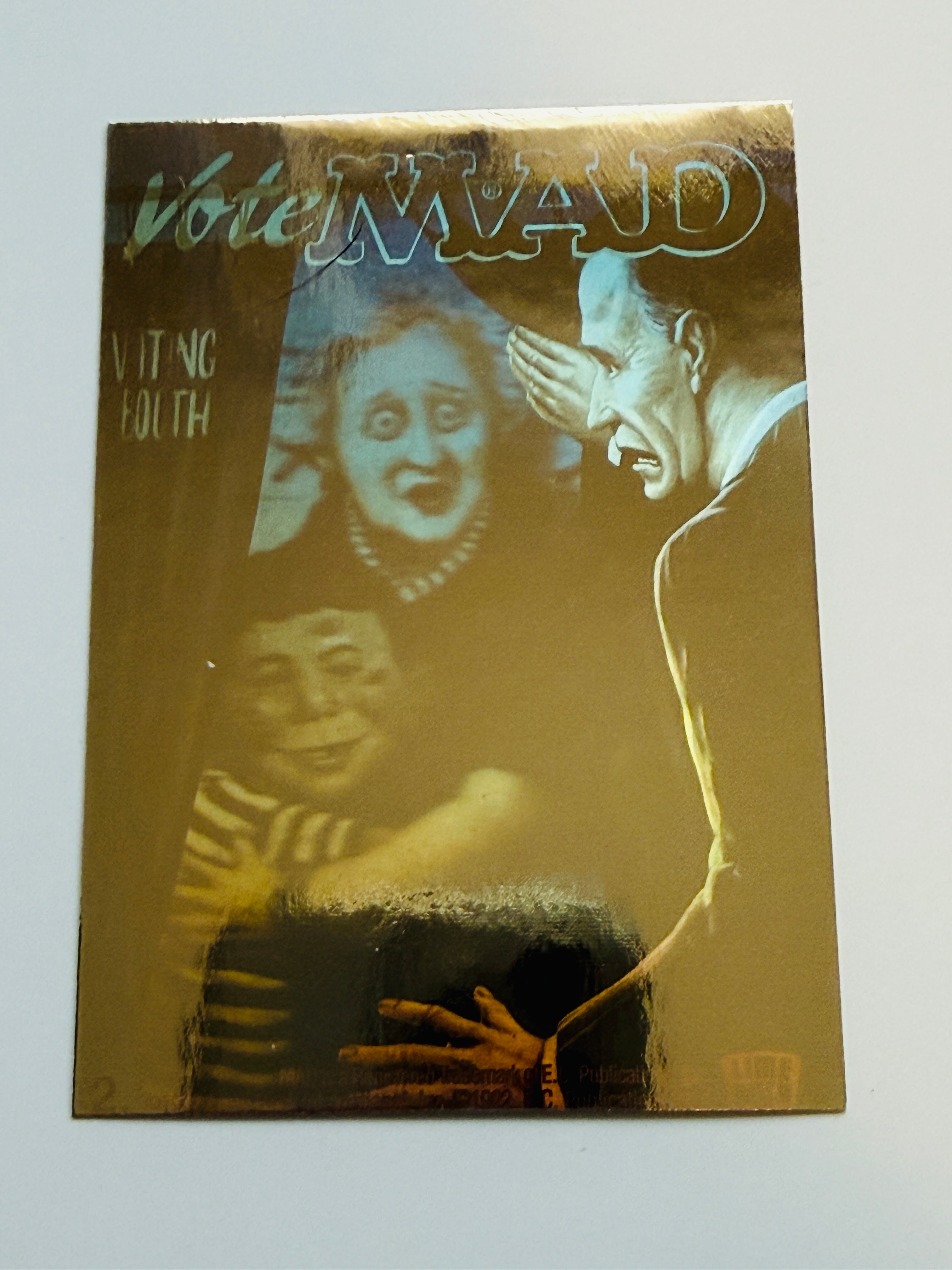 Mad magazine, presidents hologram insert card 1990s
