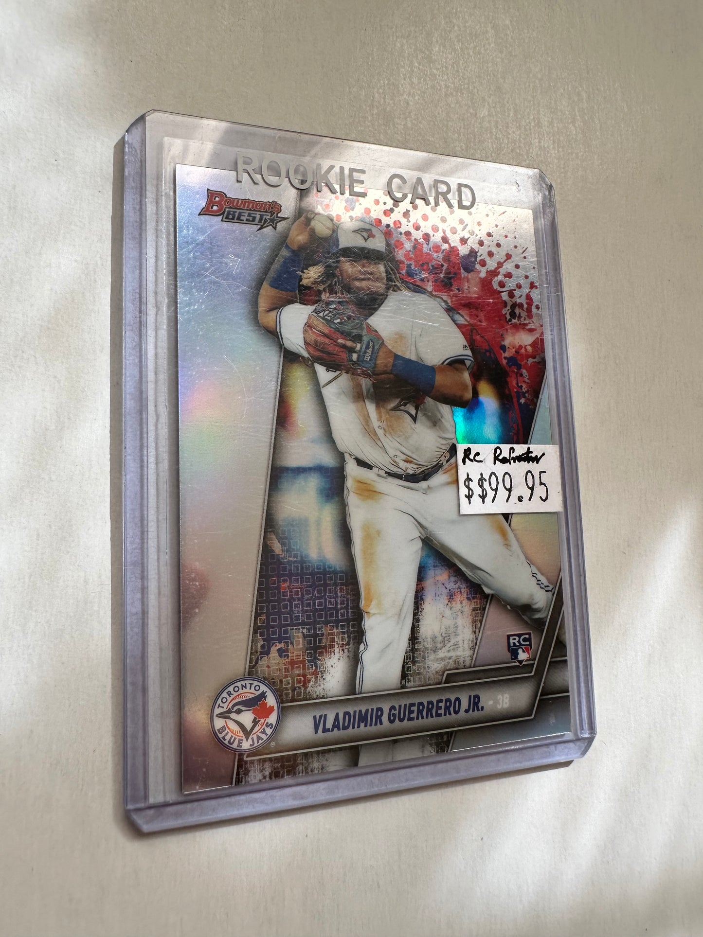 Blue jays Vladimir Guerrero Jr. Bowman’s best refractor rookie baseball card 2019