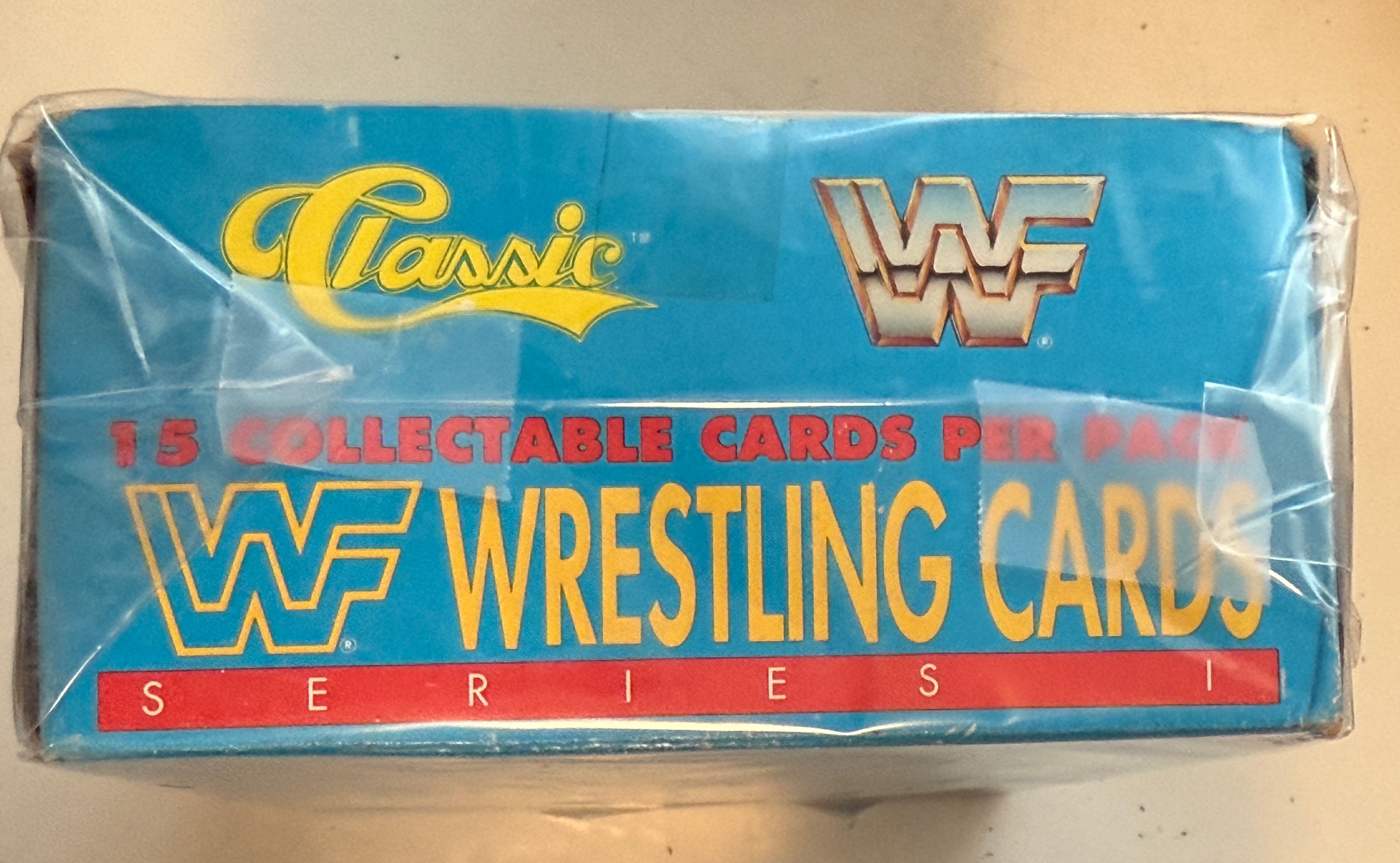 Wrestling Classic rare full box , sealed photo card packs box 1990