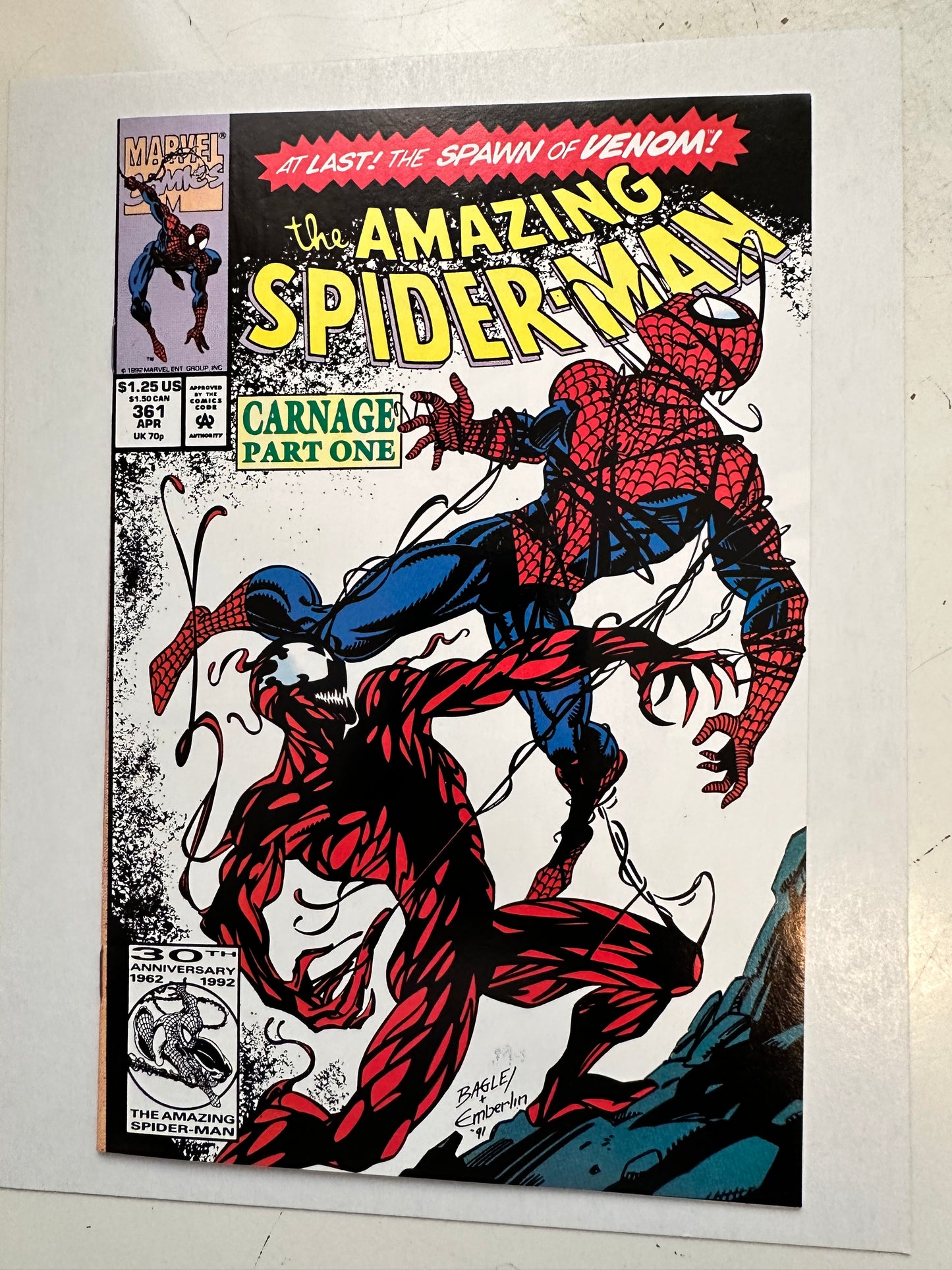 Amazing Spider-man #361 Vf comic ( 1st Carnage)