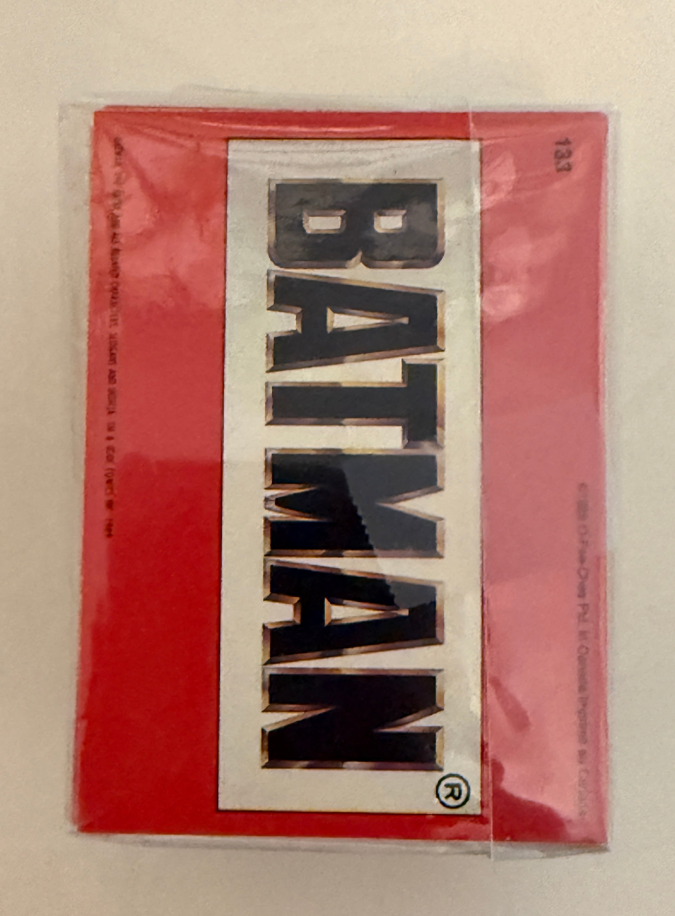 Batman movie series 1 rare Opc Canadian version cards and stickers 1989