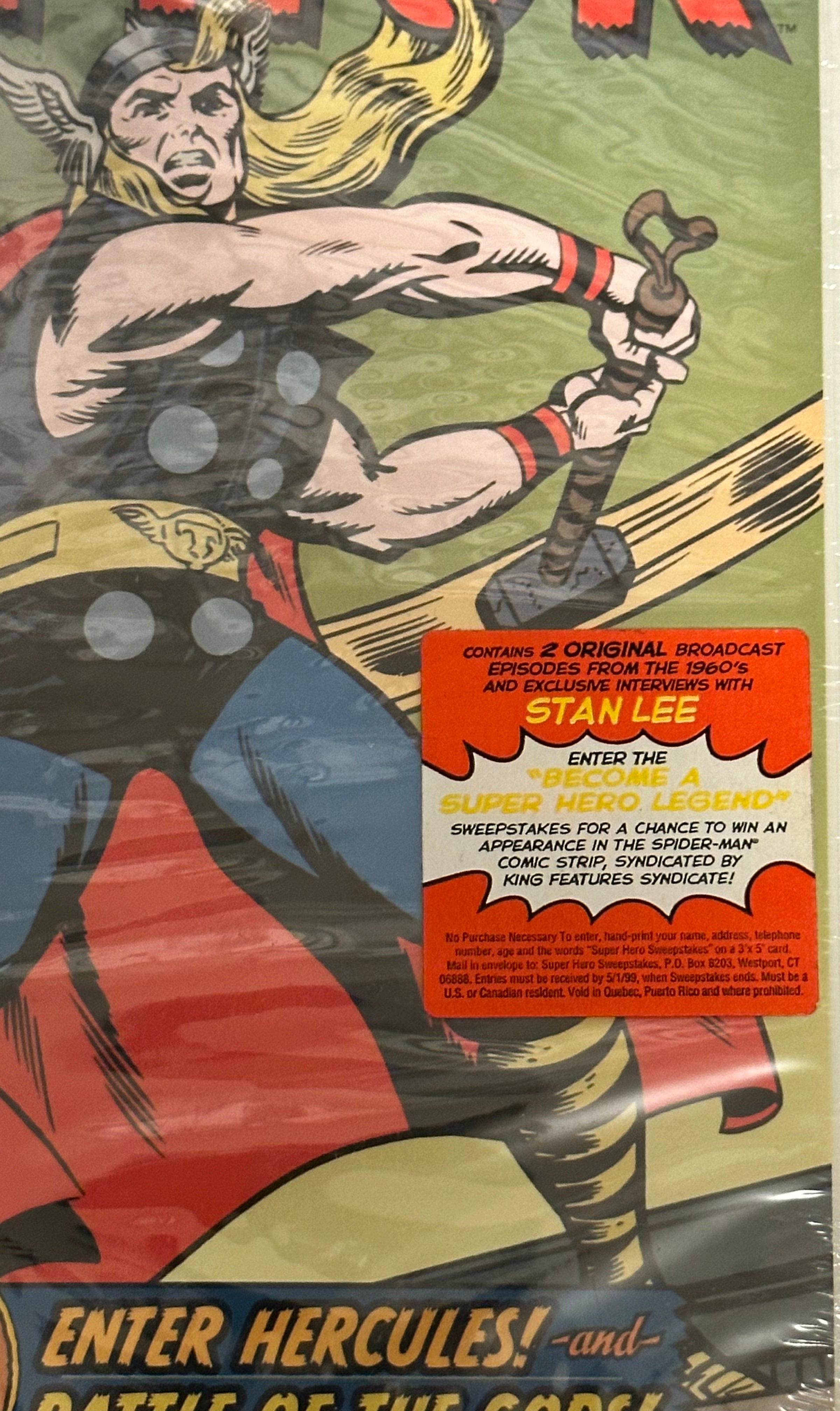 Thor Marvel comics Factory sealed VHS 1998