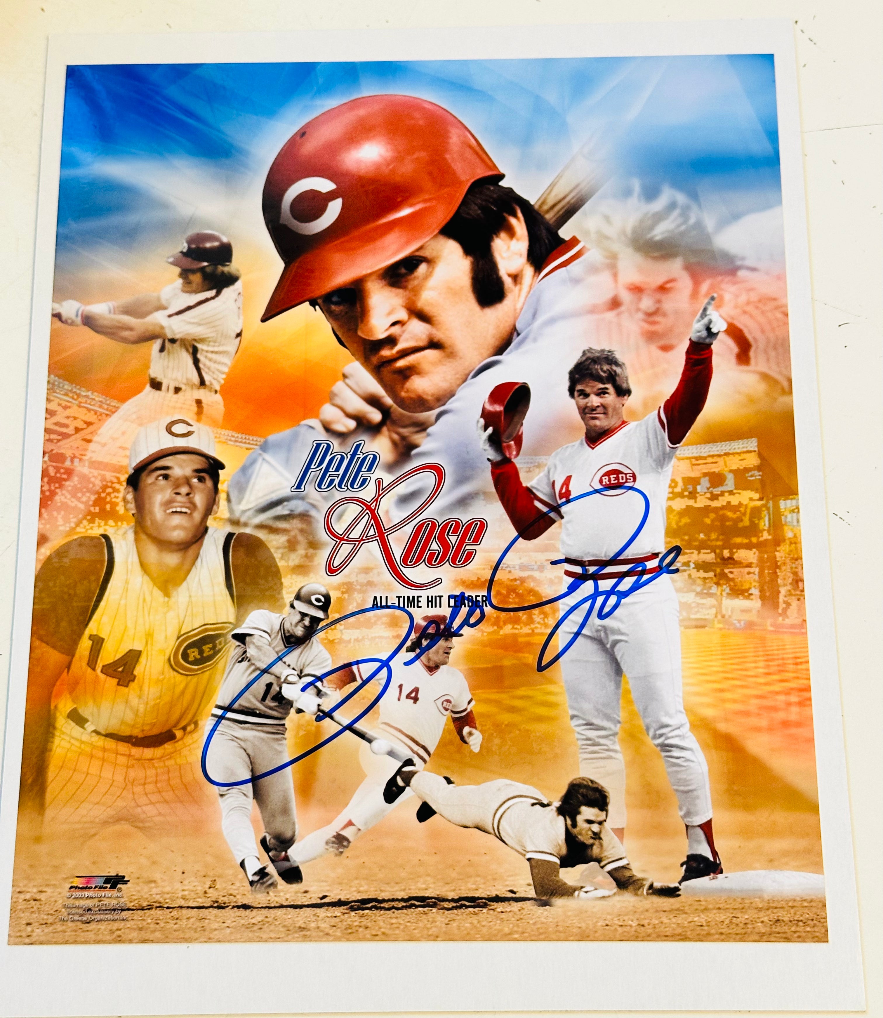 Pete Rose baseball legend signed 8x10 photo sold with COA