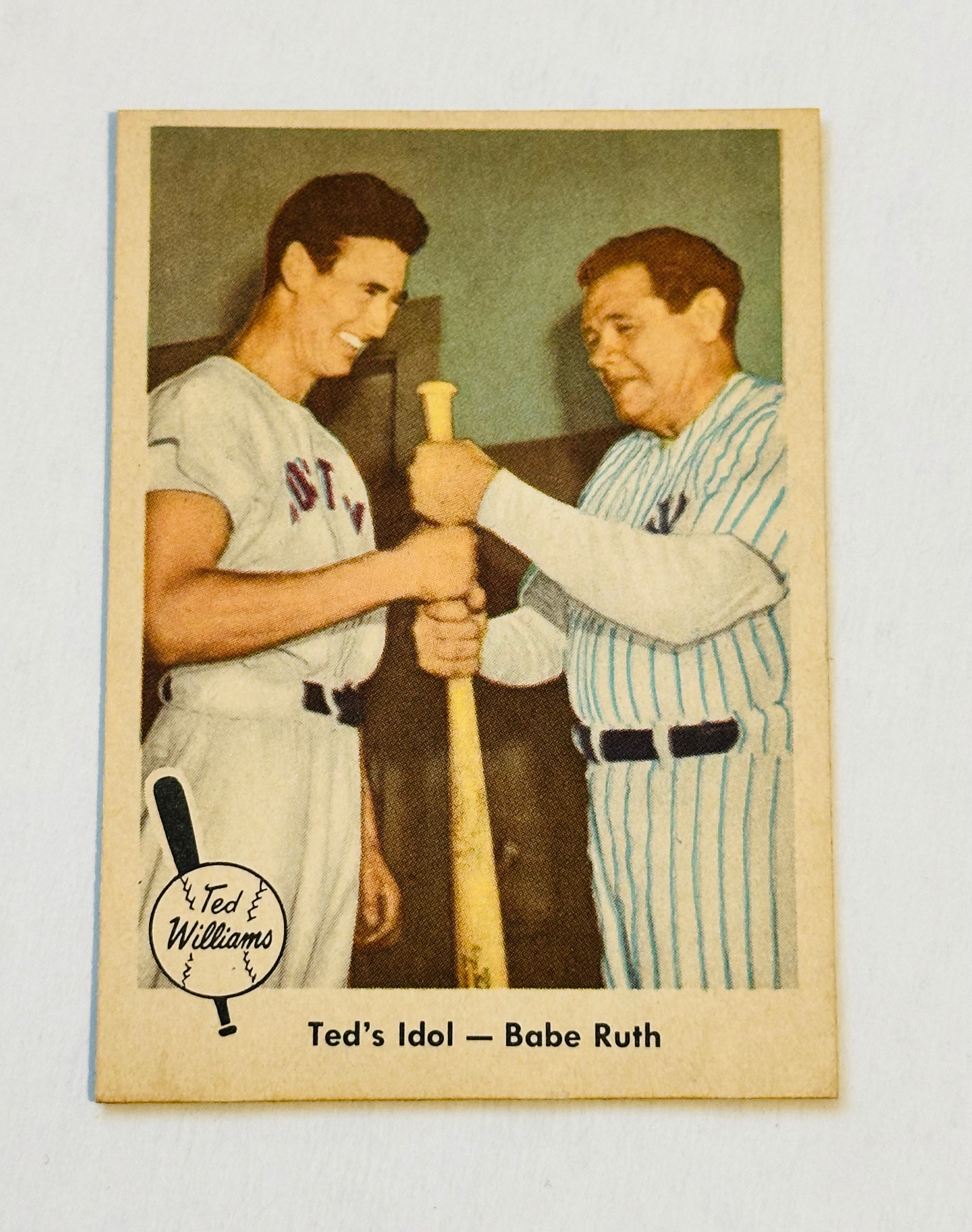 Babe Ruth and Ted Williams #2 high grade condition Fleer baseball card 1959