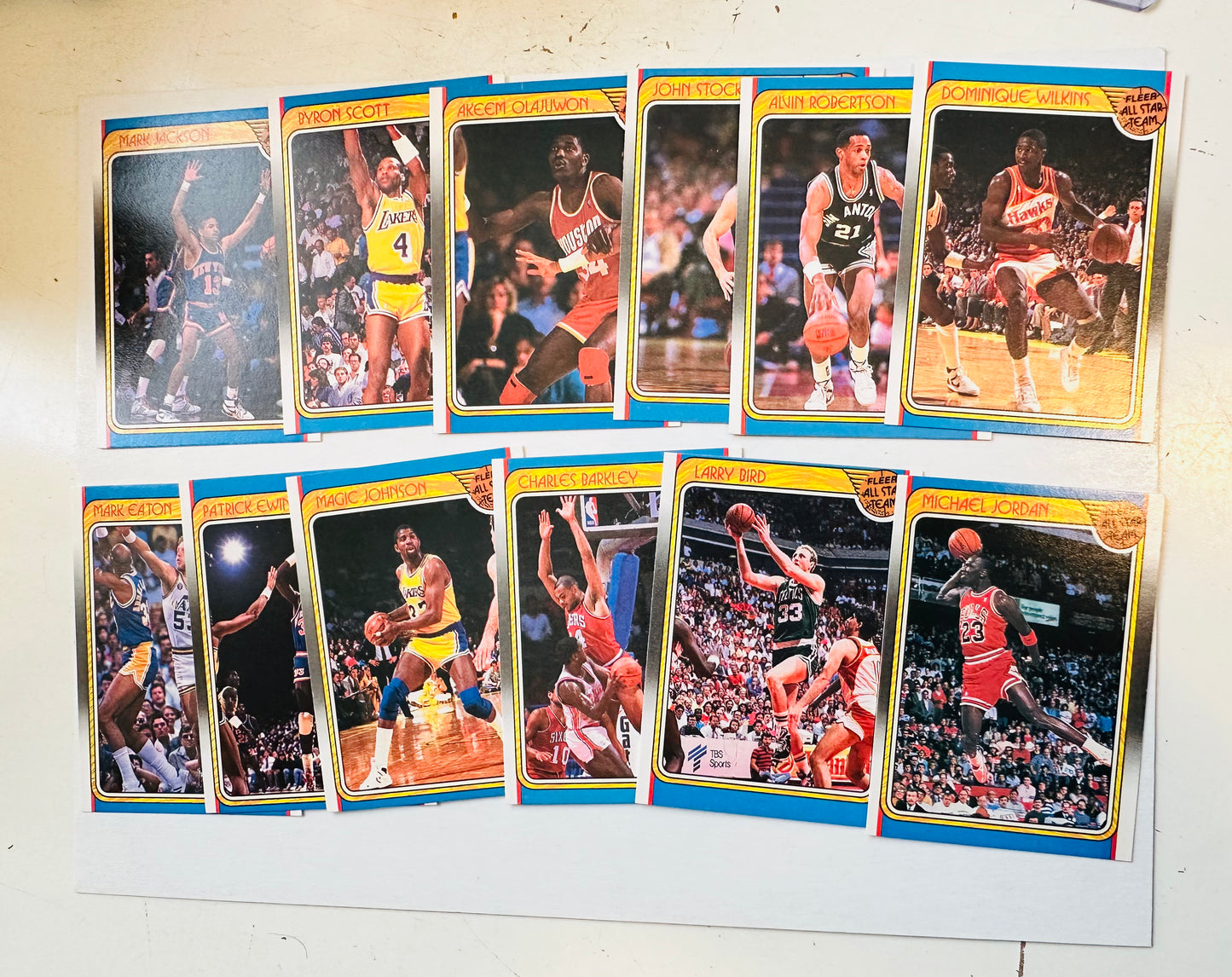 1988 Fleer Basketball rare All-Star cards set (12)