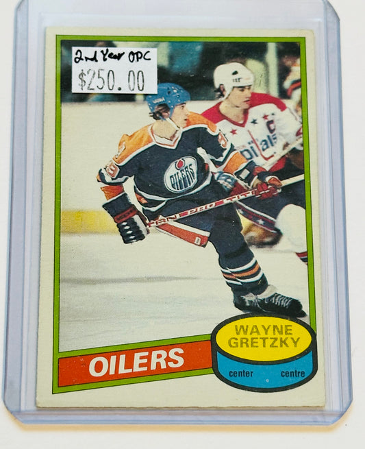 Wayne Gretzky Opc 2nd year high grade condition hockey card 1980-81