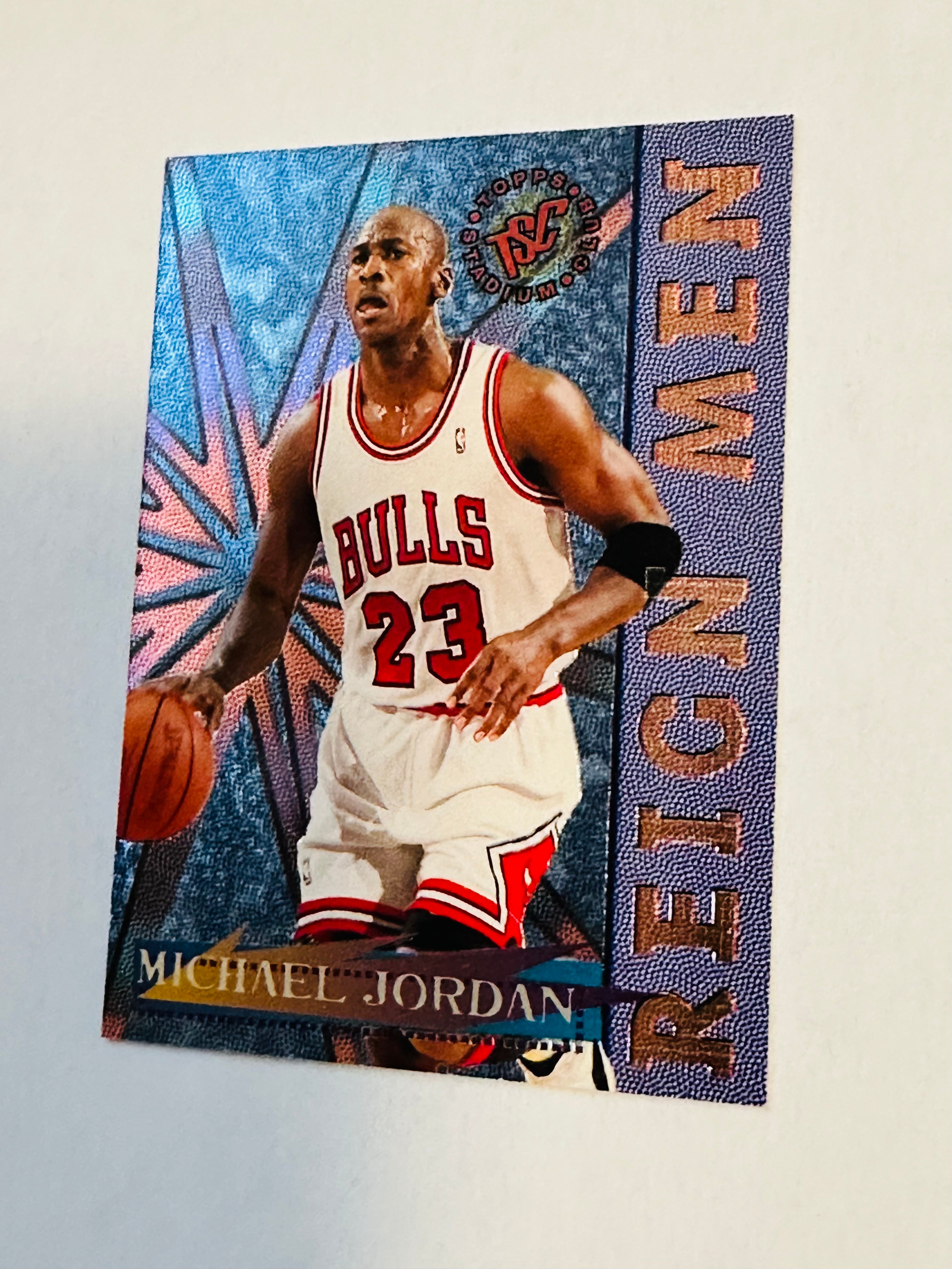 Michael Jordan NBA legend topps basketball foil insert card, 1996