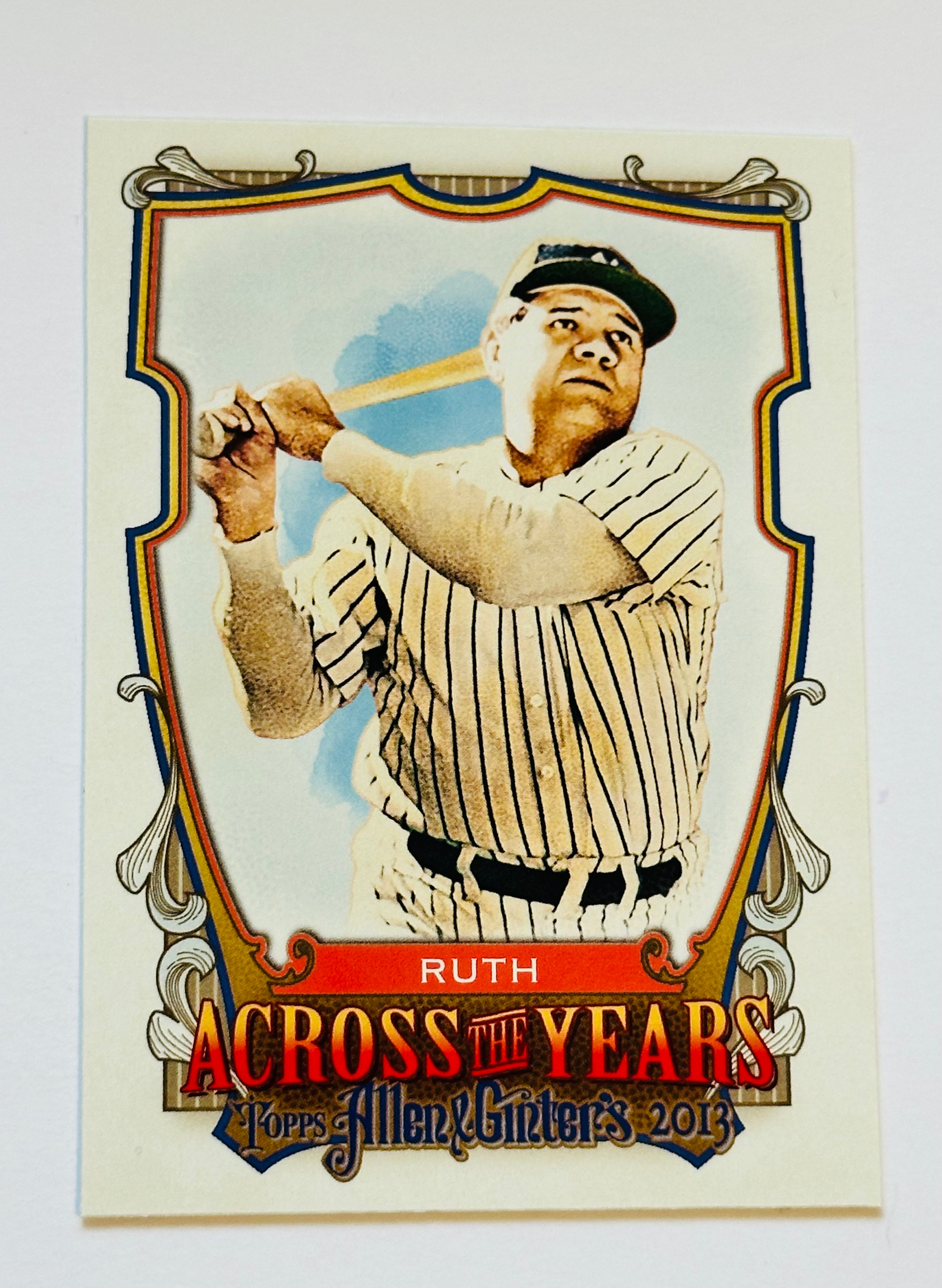 Babe Ruth across the years baseball insert card 2013