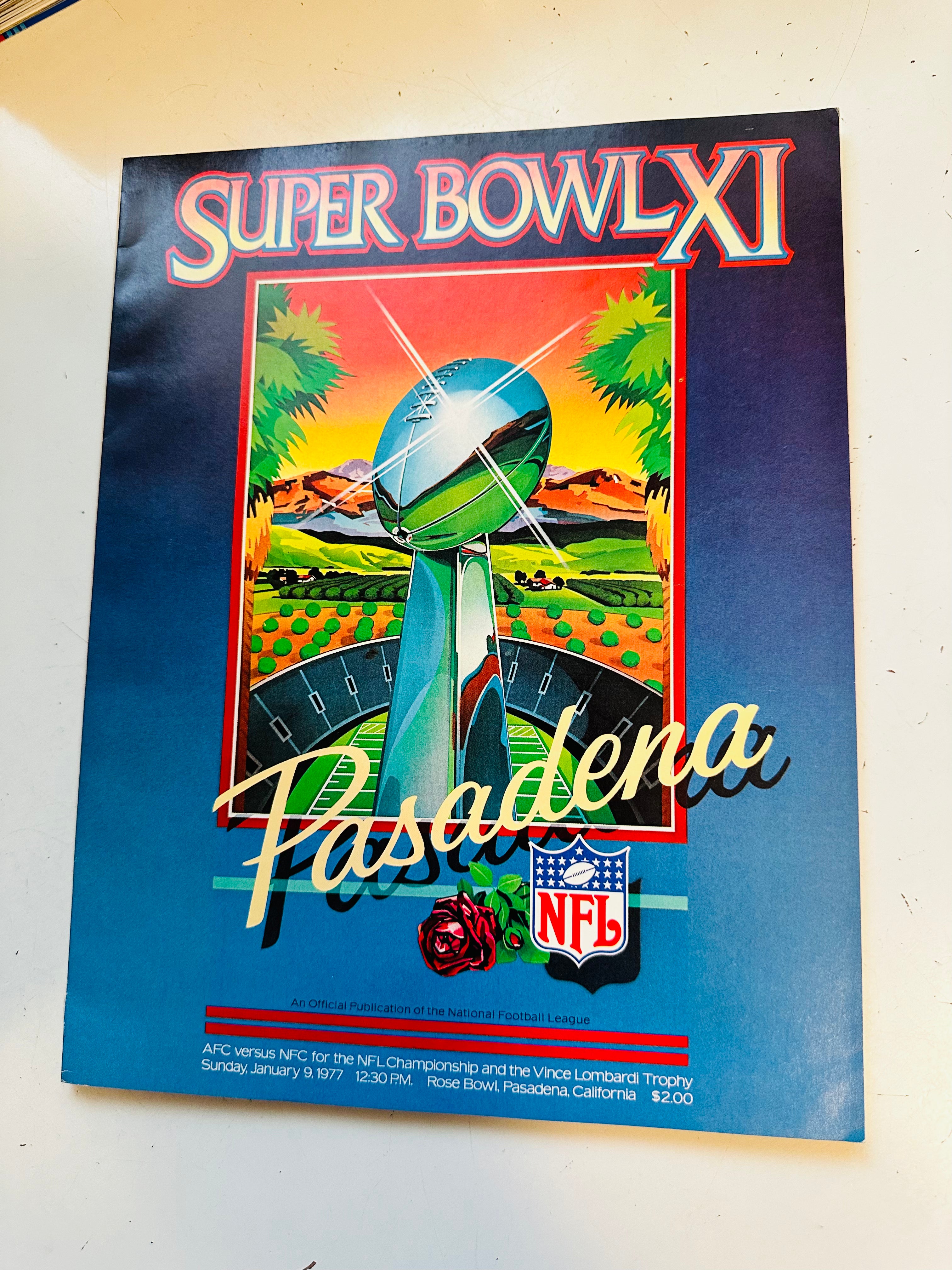 1977 Super Bowl original football game program