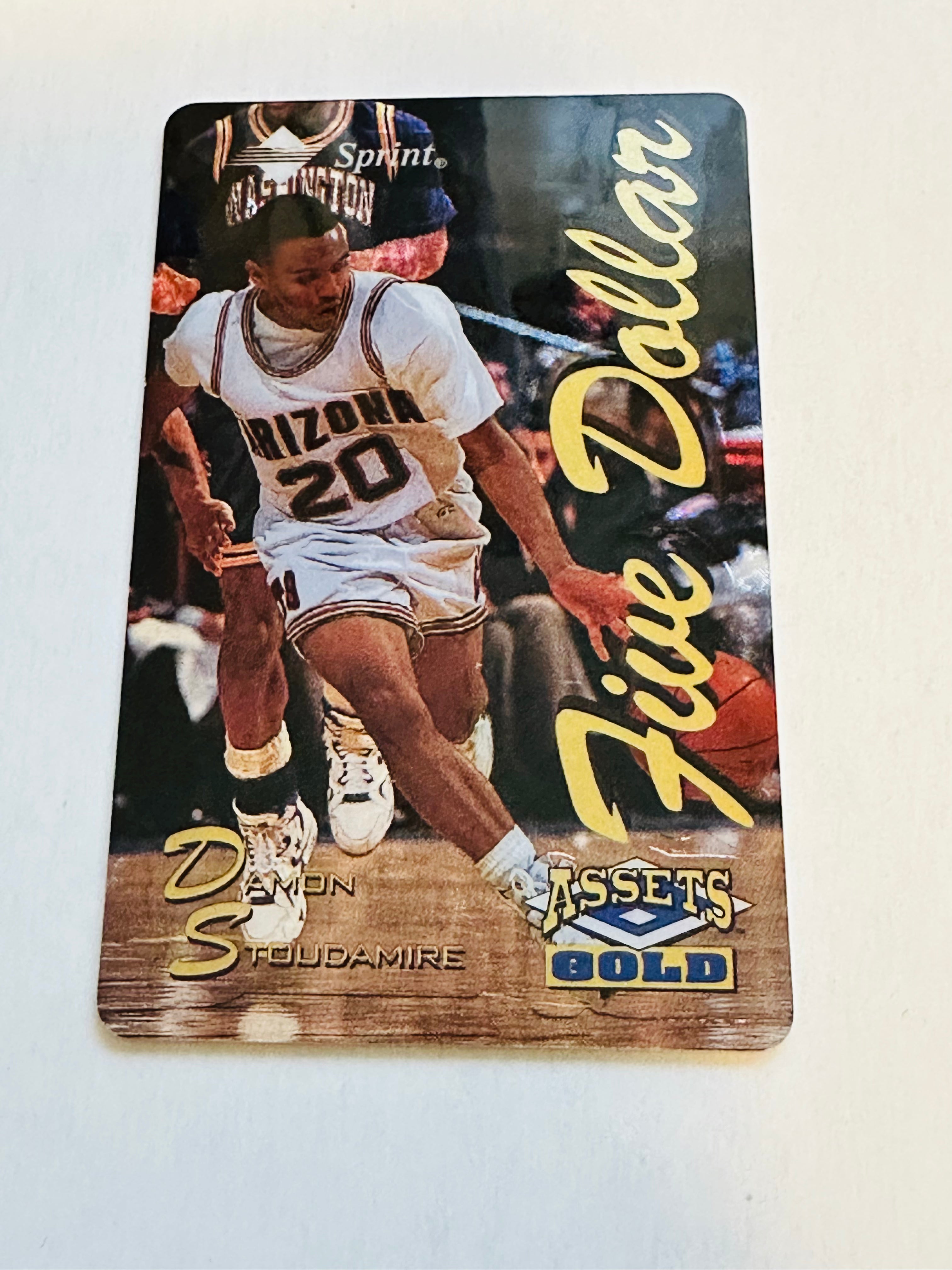 Toronto Raptors legend Damon stoudamire rare rookie basketball phone card 1995