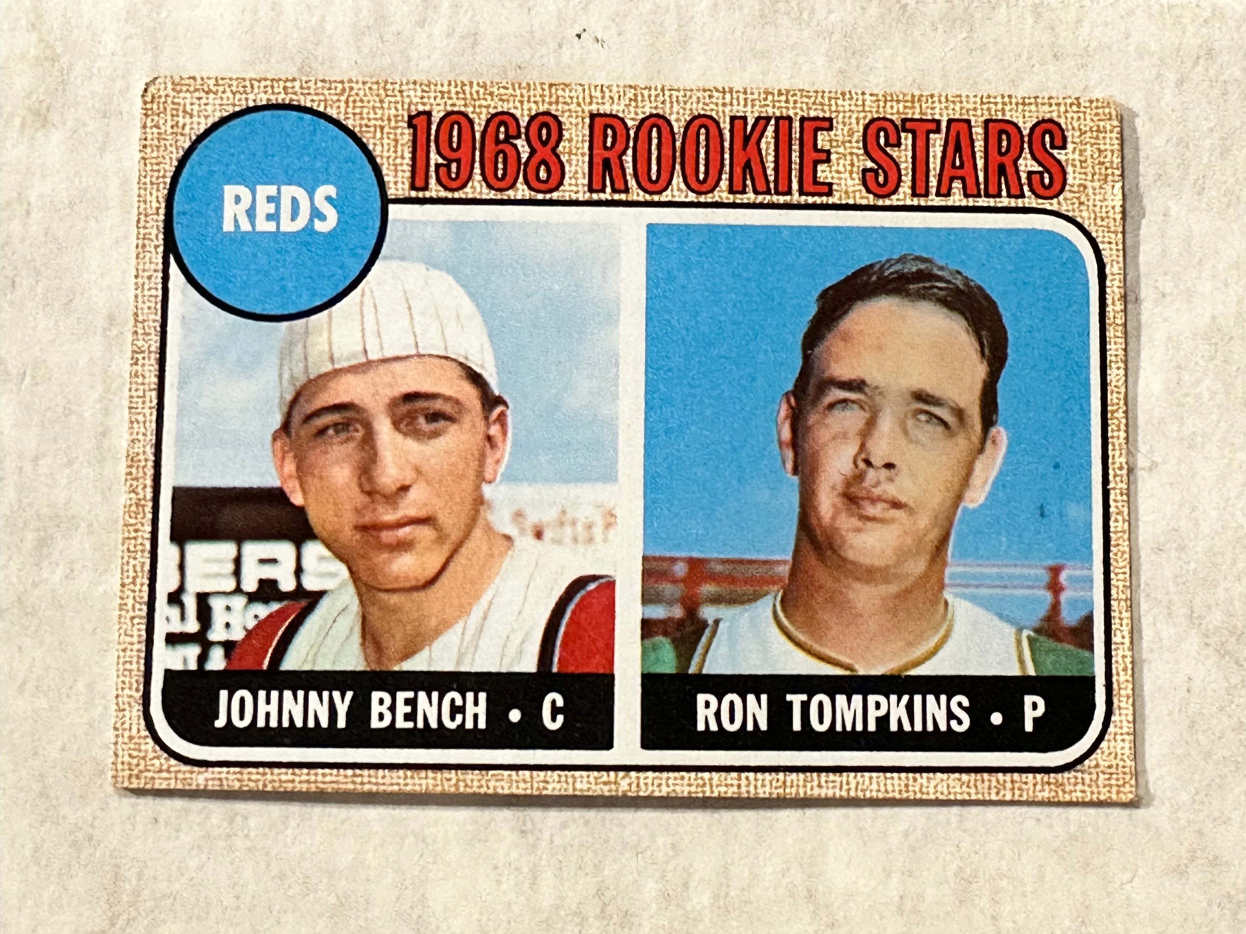 Johnny Bench Topps rare rookie baseball card 1968