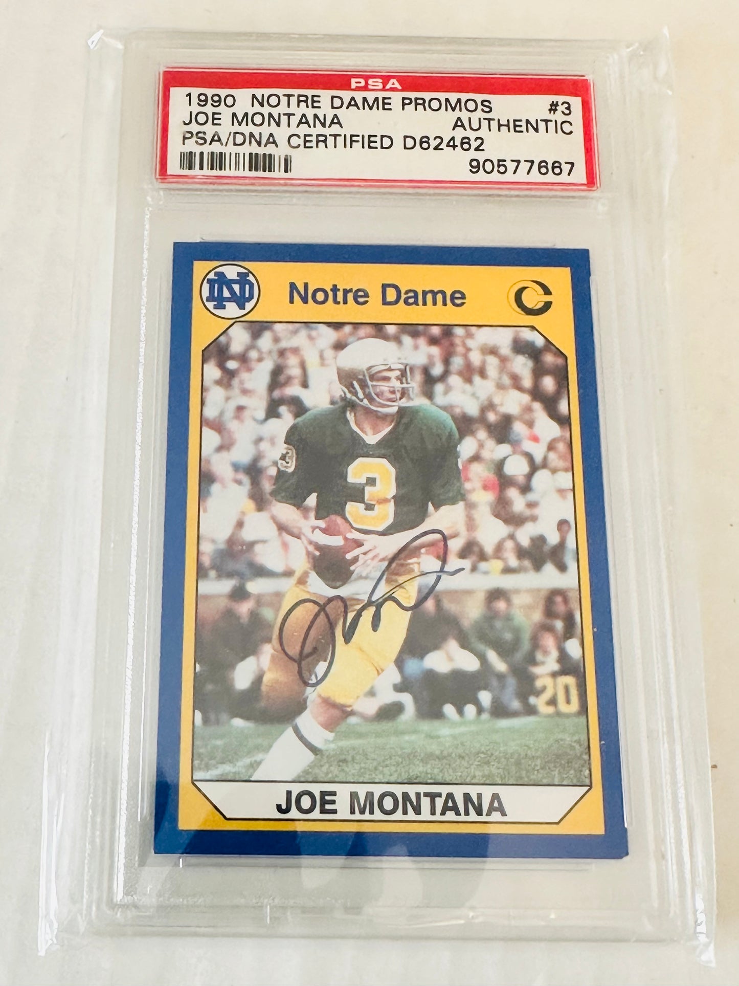 Joe Montana rare autograph card PSA/DNA certified