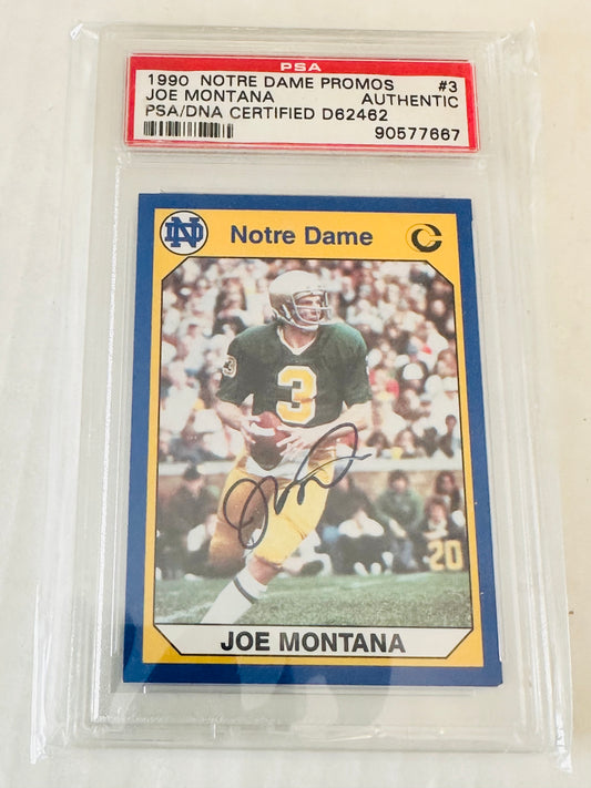 Joe Montana rare autograph card PSA/DNA certified