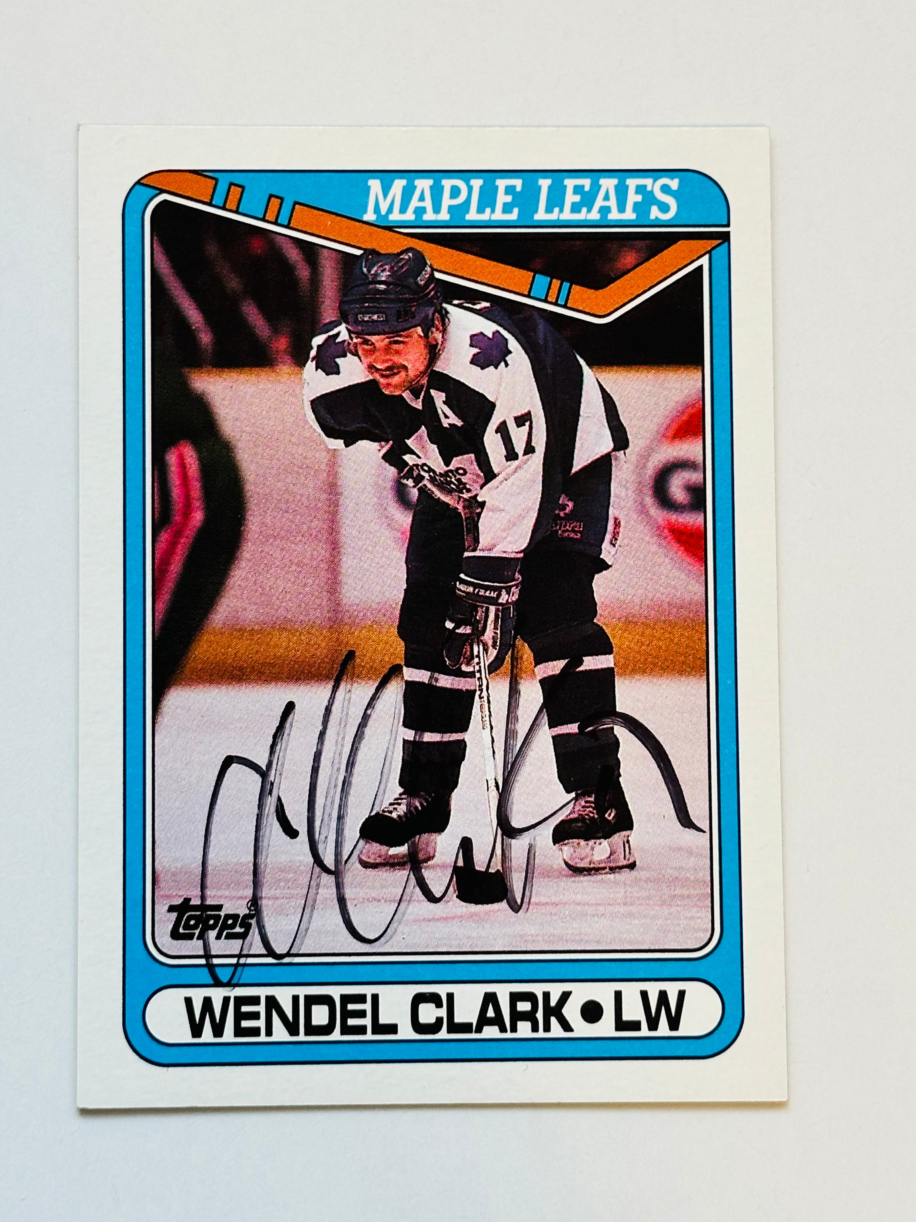 Wendel Clark Toronto Maple Leafs hockey legend autograph card with COA