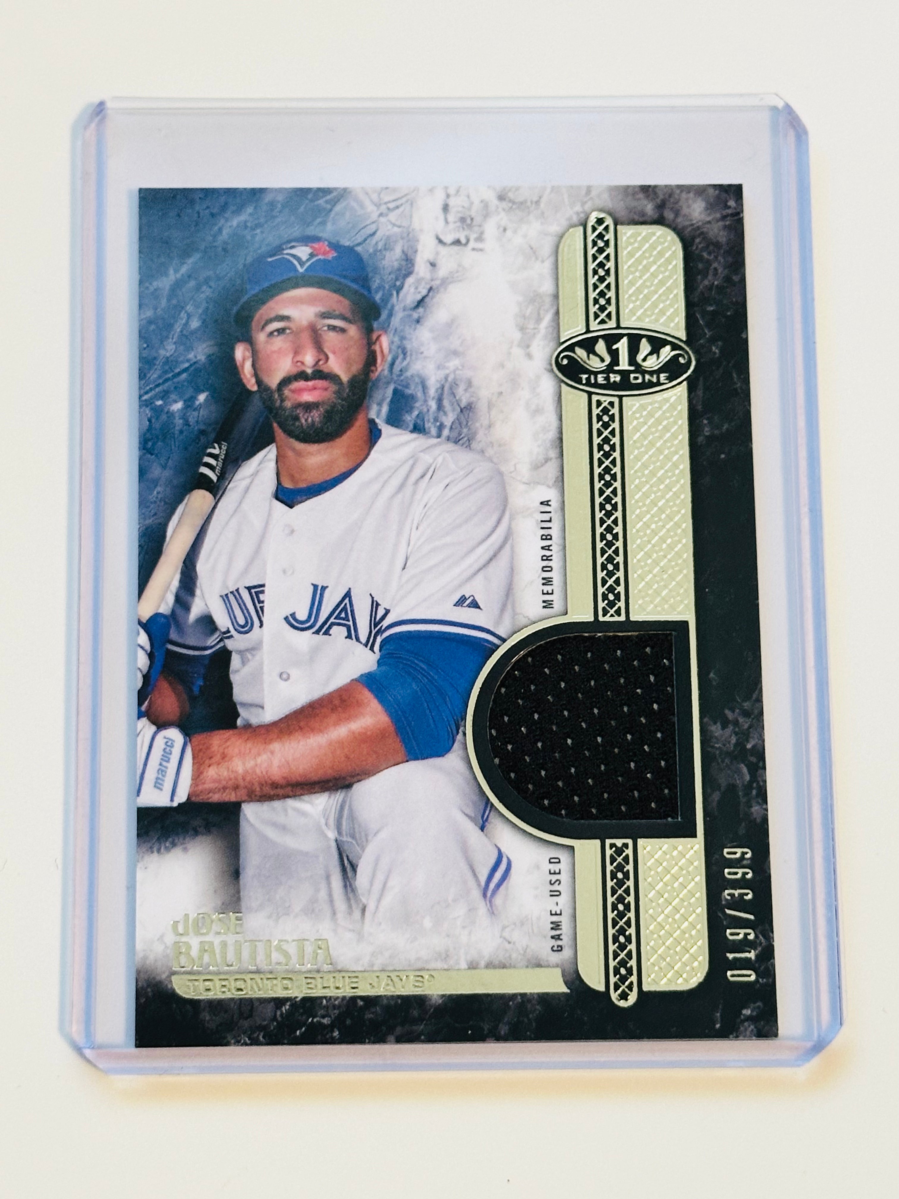 Toronto Blue Jays, Jose Bautista relic insert baseball card 2016