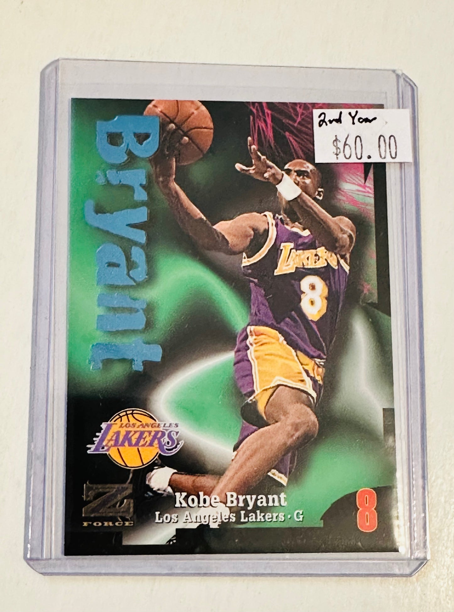 Kobe Bryant Z force skybox second year basketball card, high-grade condition