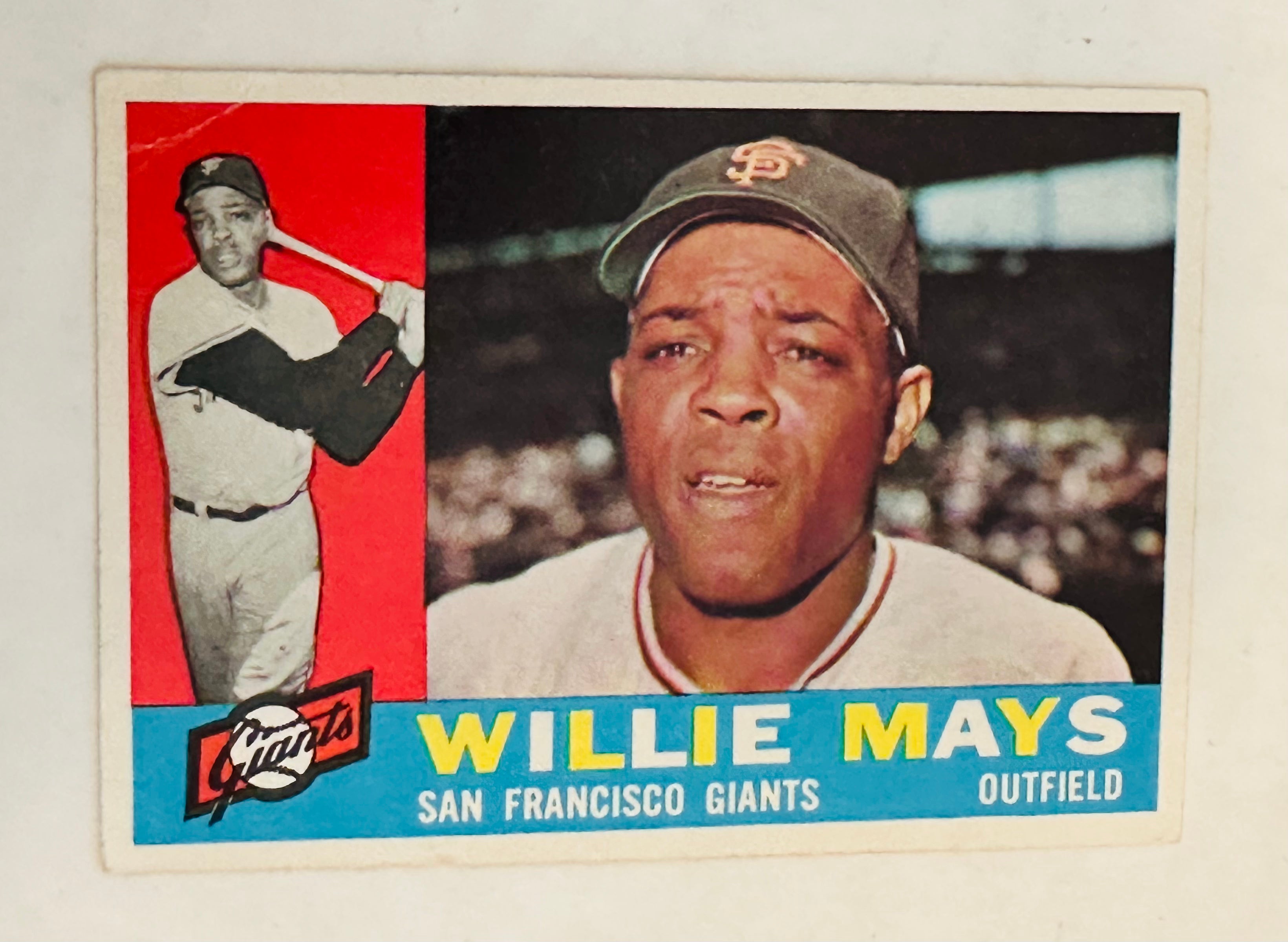 Willie Mays rare baseball card 1960