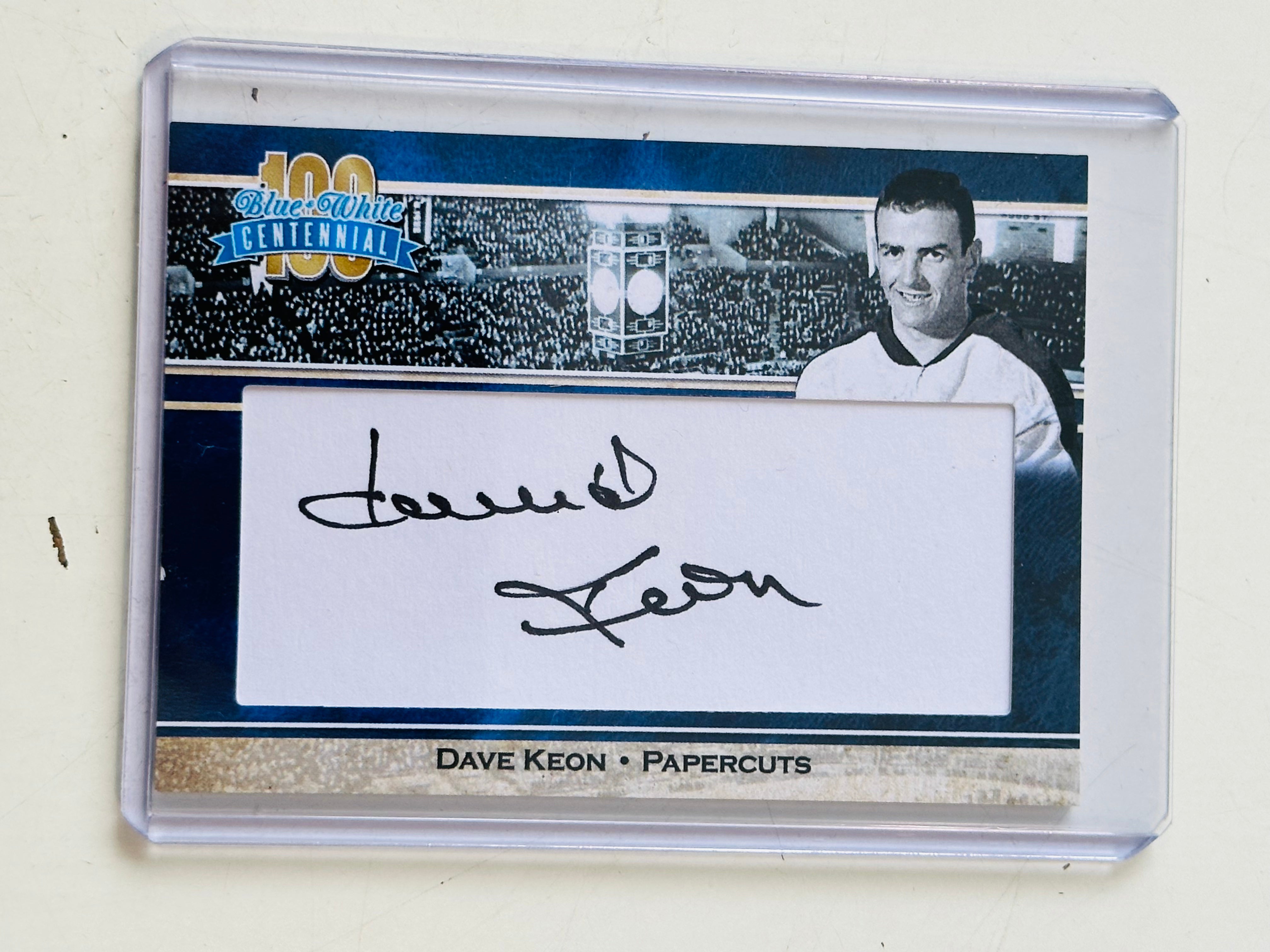 Dave Keon Leafs hockey legend autograph insert card certified on back.