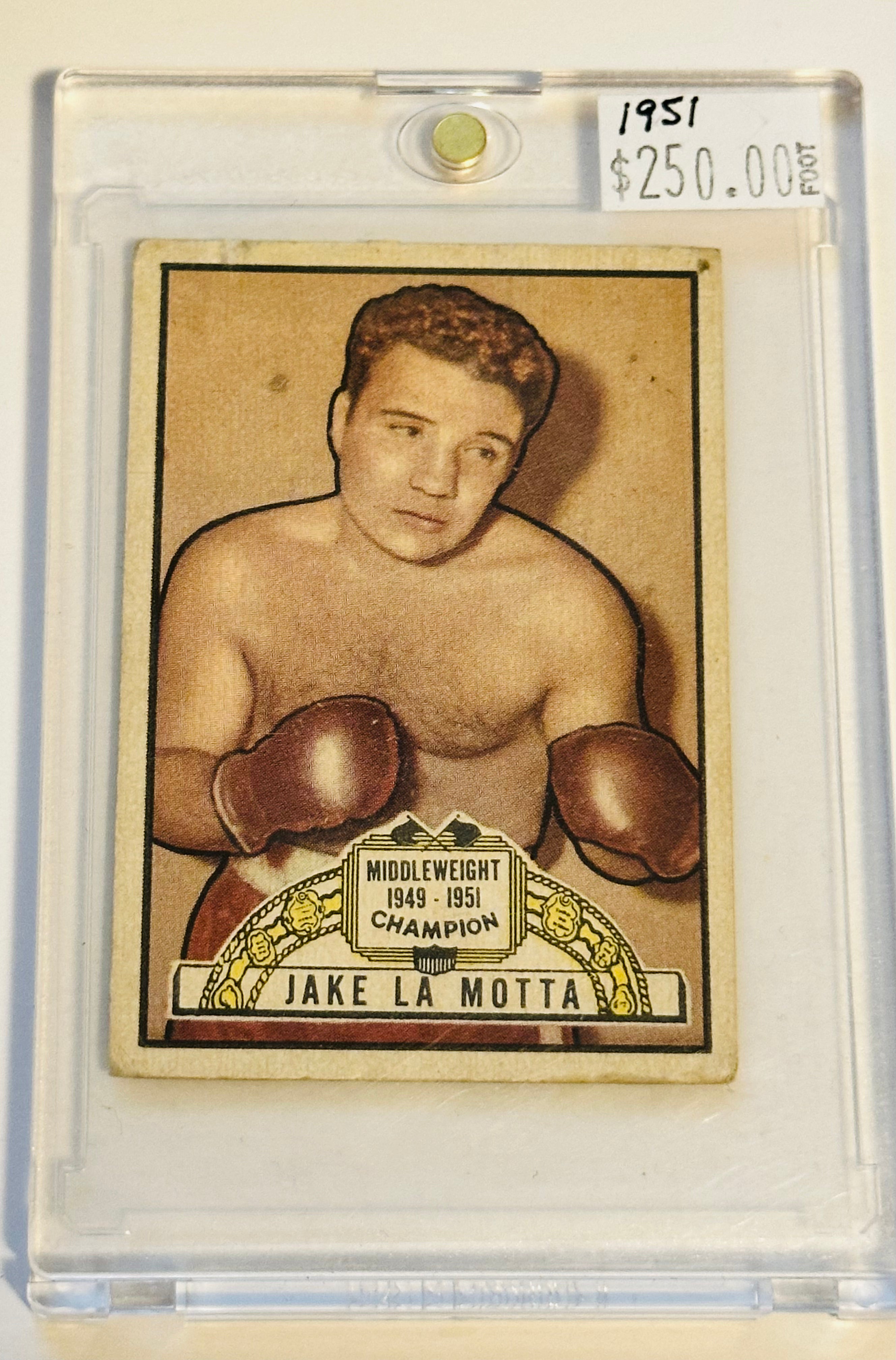 Jake La Motta Topps Ringside Boxing ex condition card 1951