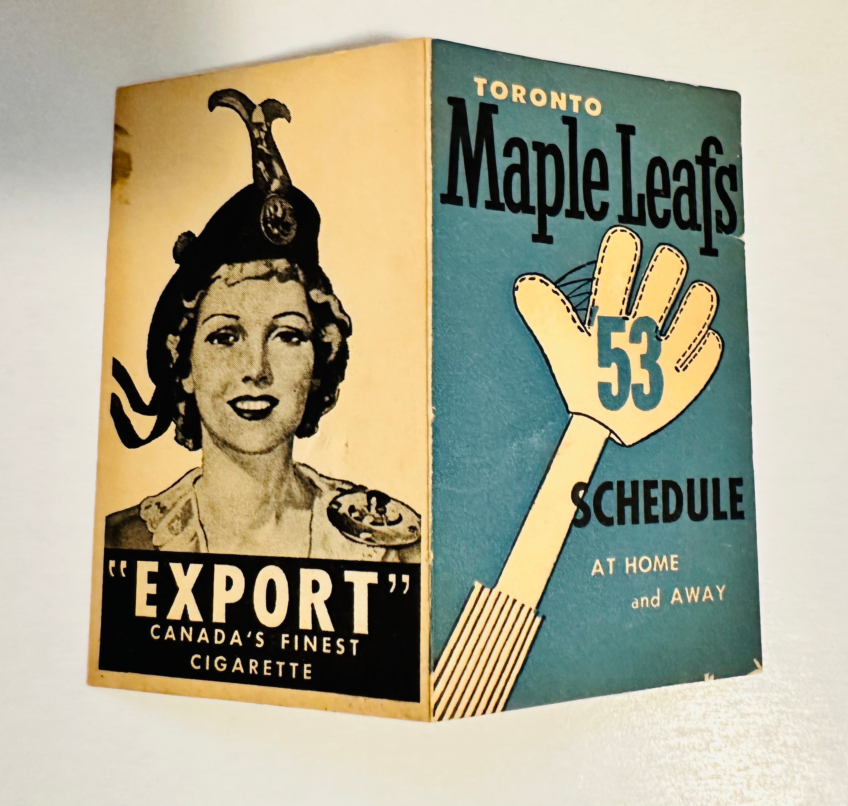 Toronto Maple Leafs baseball rare schedule 1953