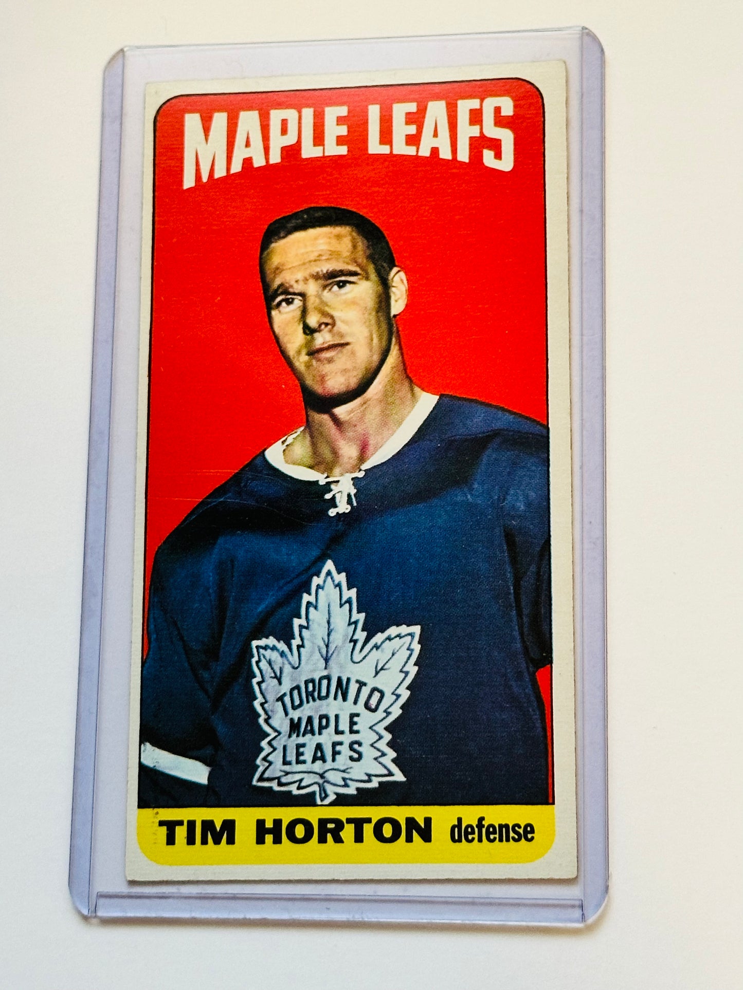 Tim Horton Topps high grade ex-nm condition hockey card 1964