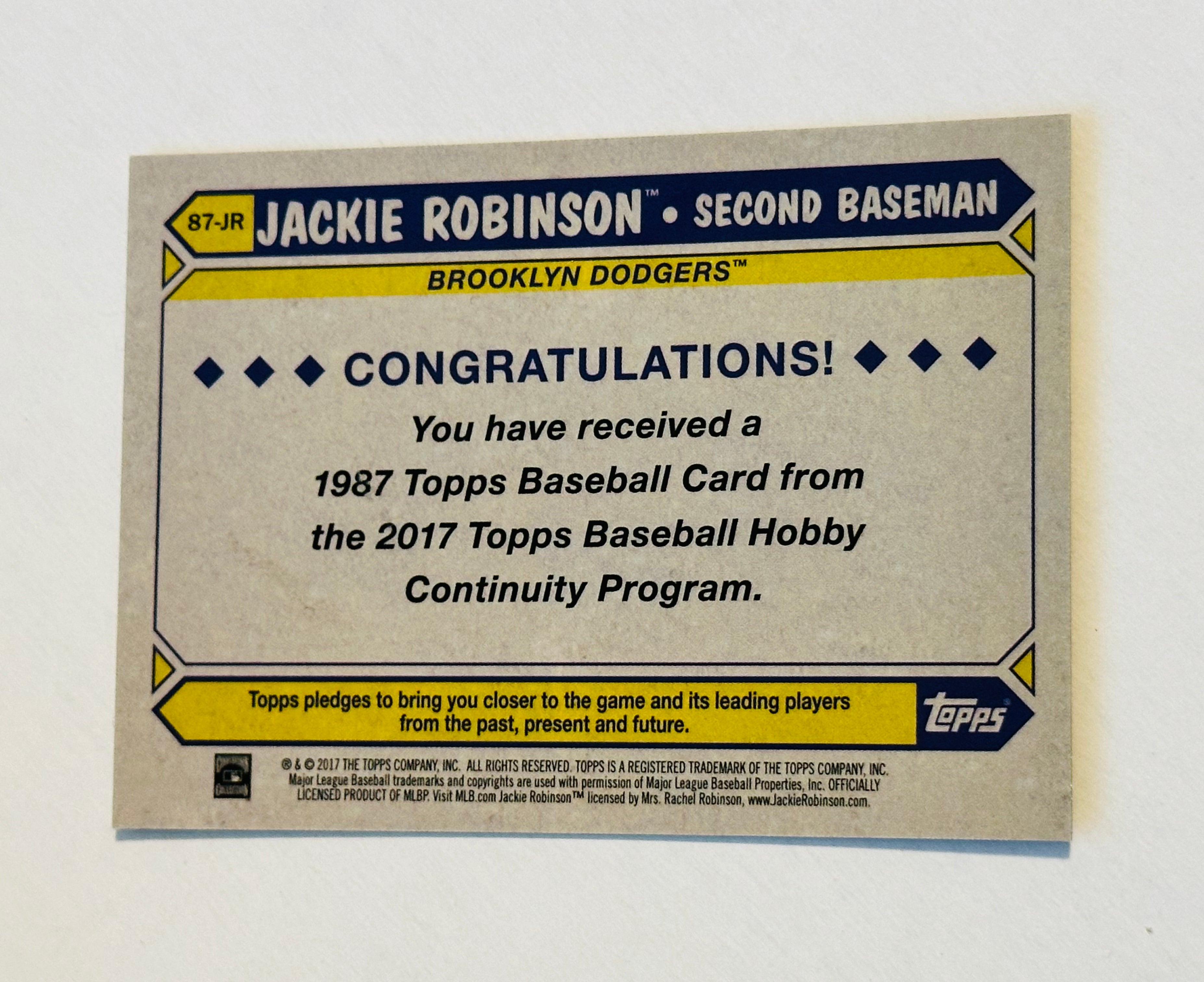 Jackie Robinson rare Topps foil limited issued baseball insert card 2017