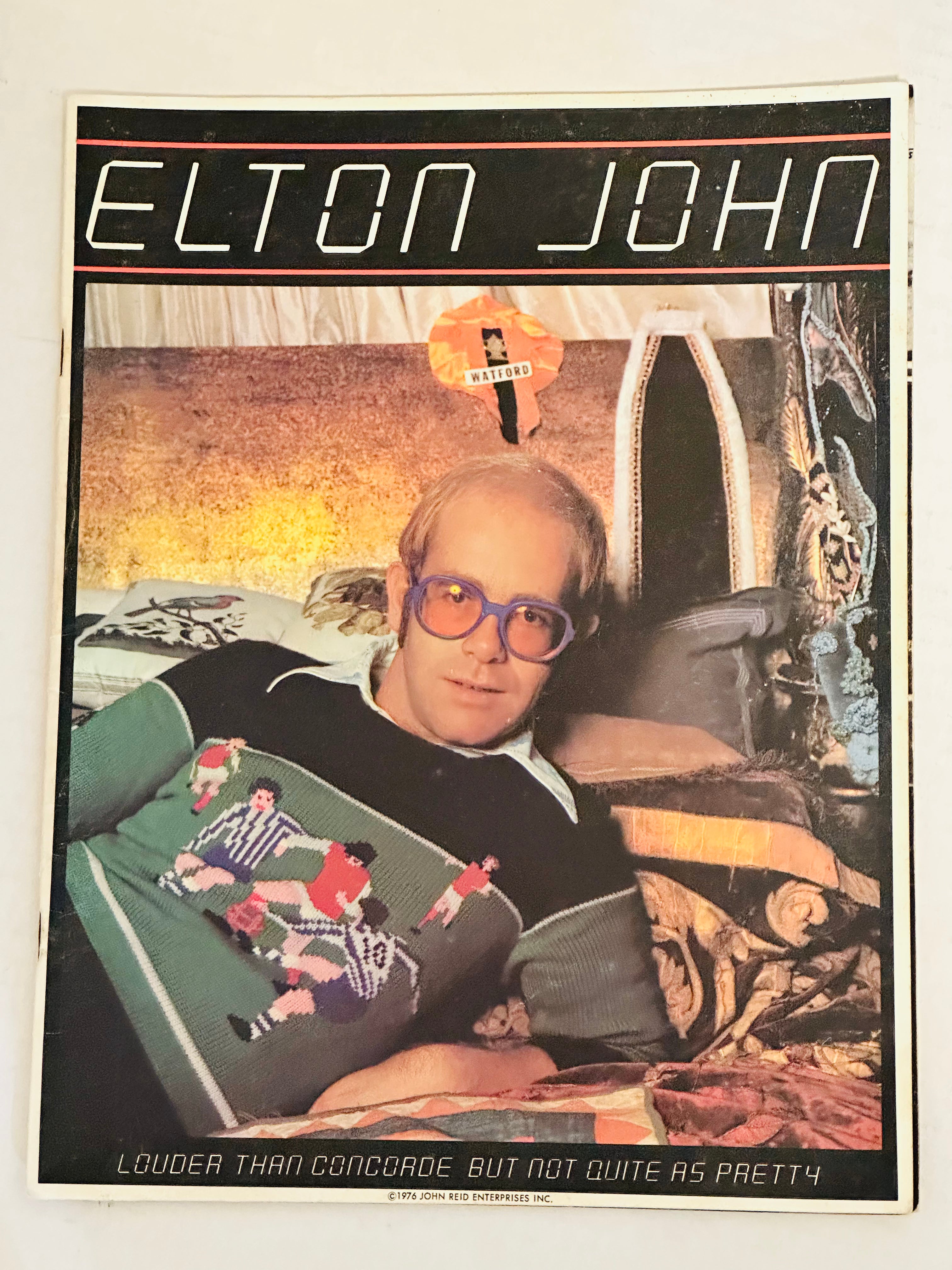 Elton John rare concert program 1976