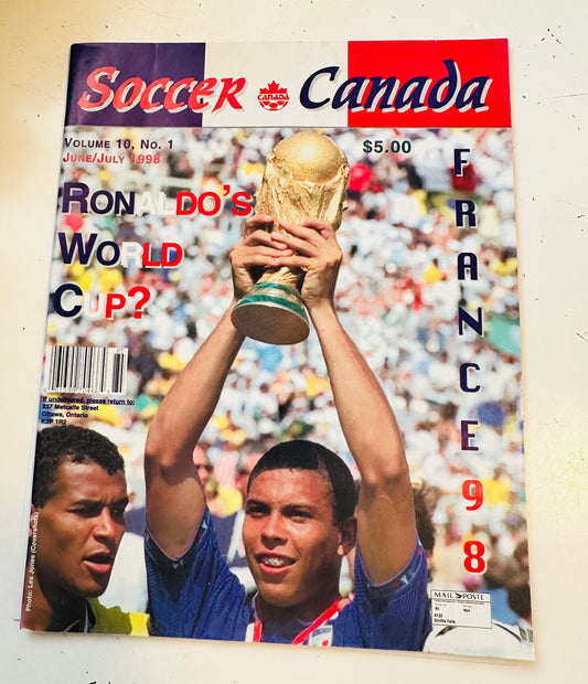 Soccer Canada Ronaldo cover Vol.#10 rare vintage soccer issue 1998