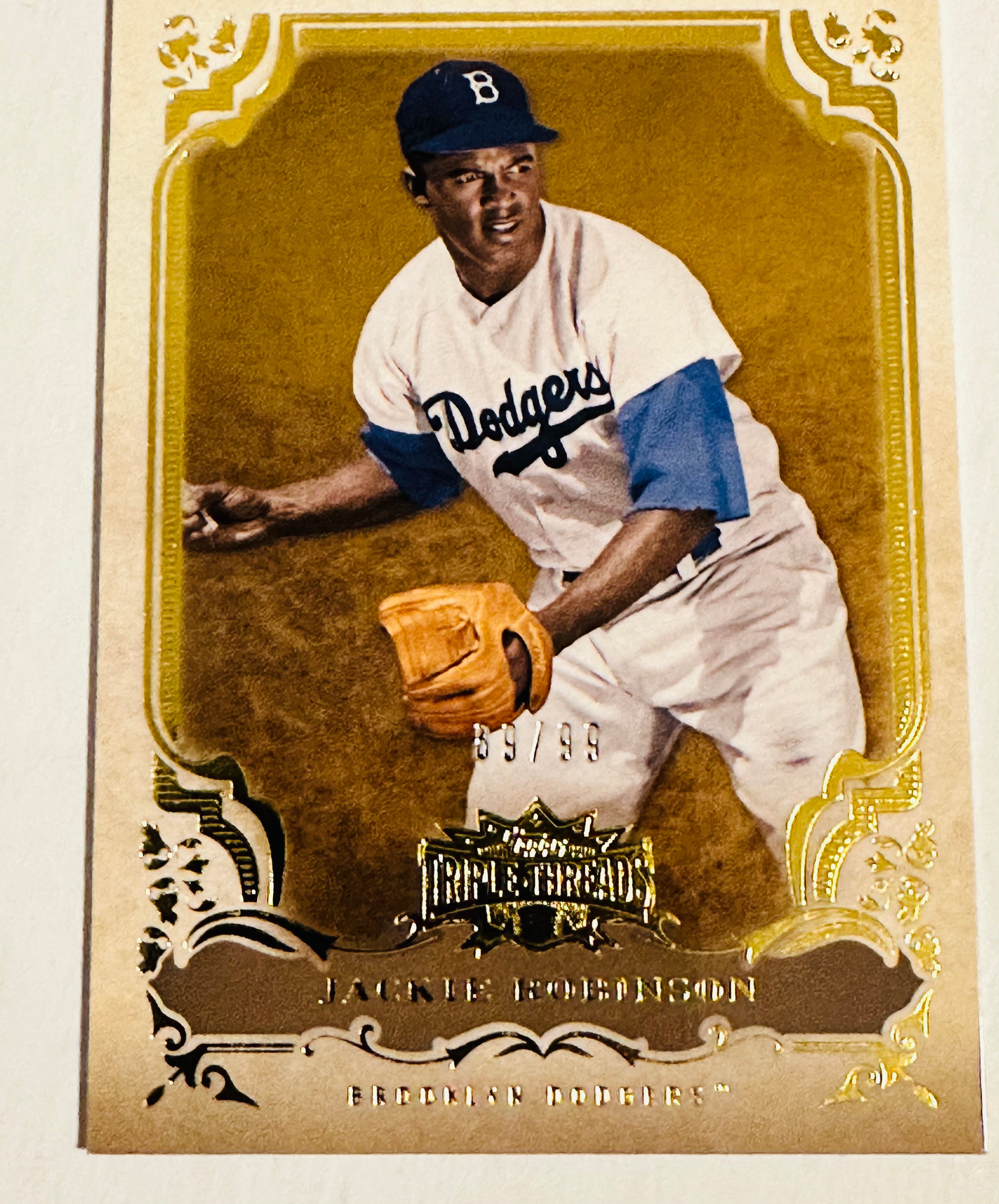 Jackie Robinson baseball numbered insert card