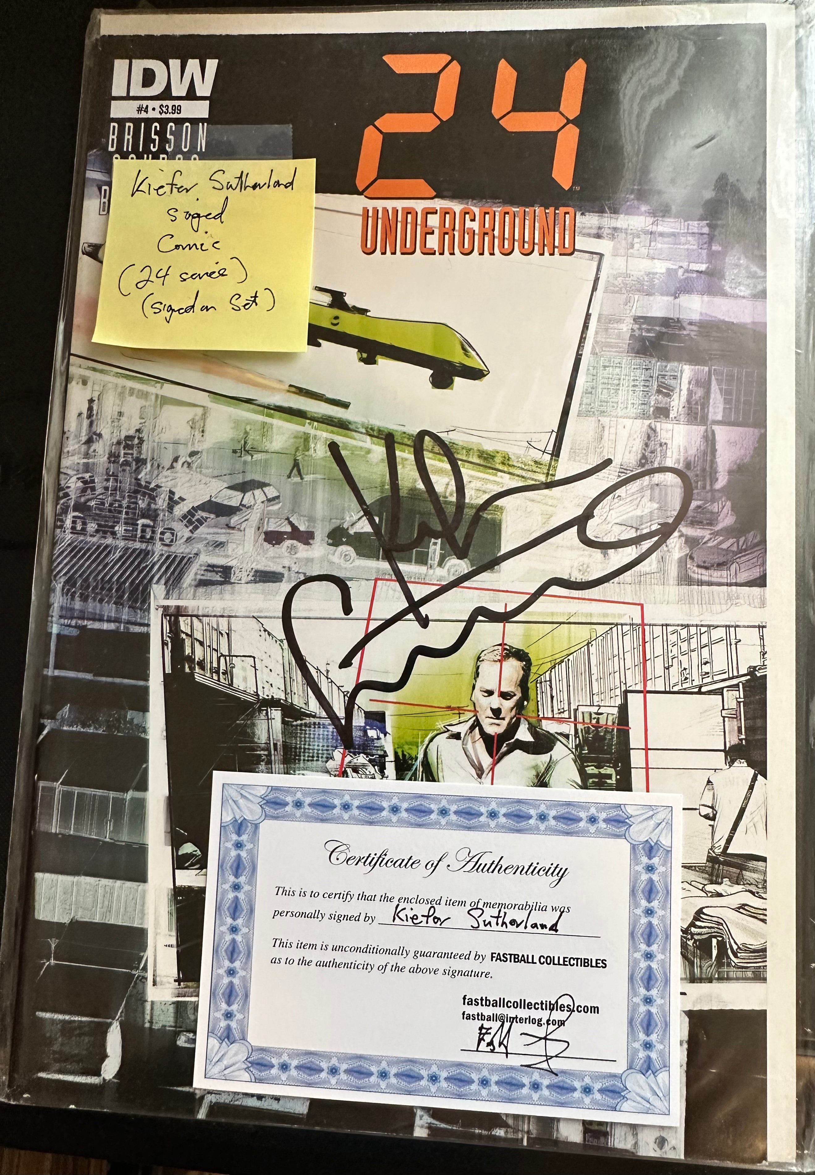Kiefer Sutherland rare signed 24 comic book with COA