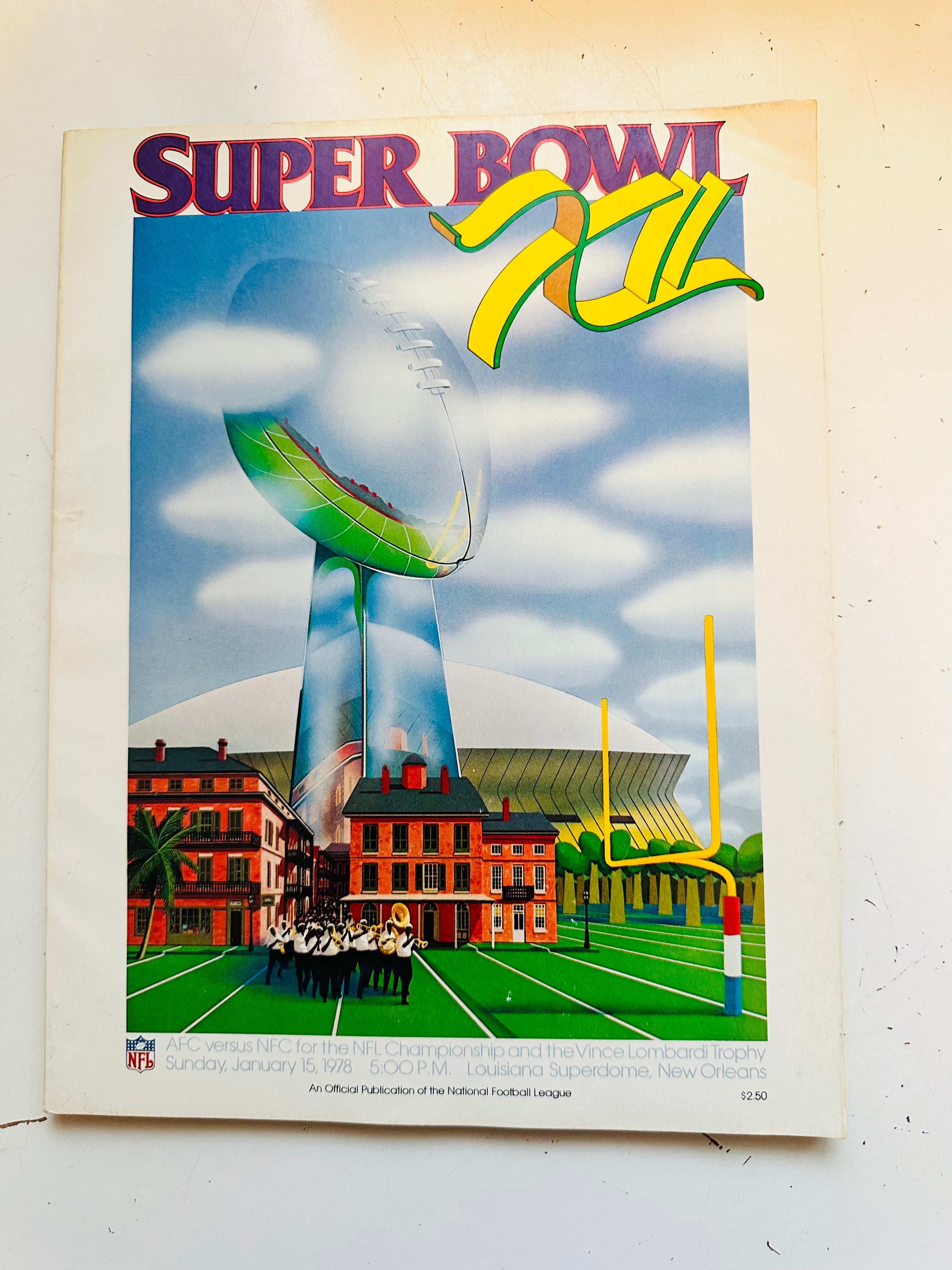 Super Bowl rare football game program 1978