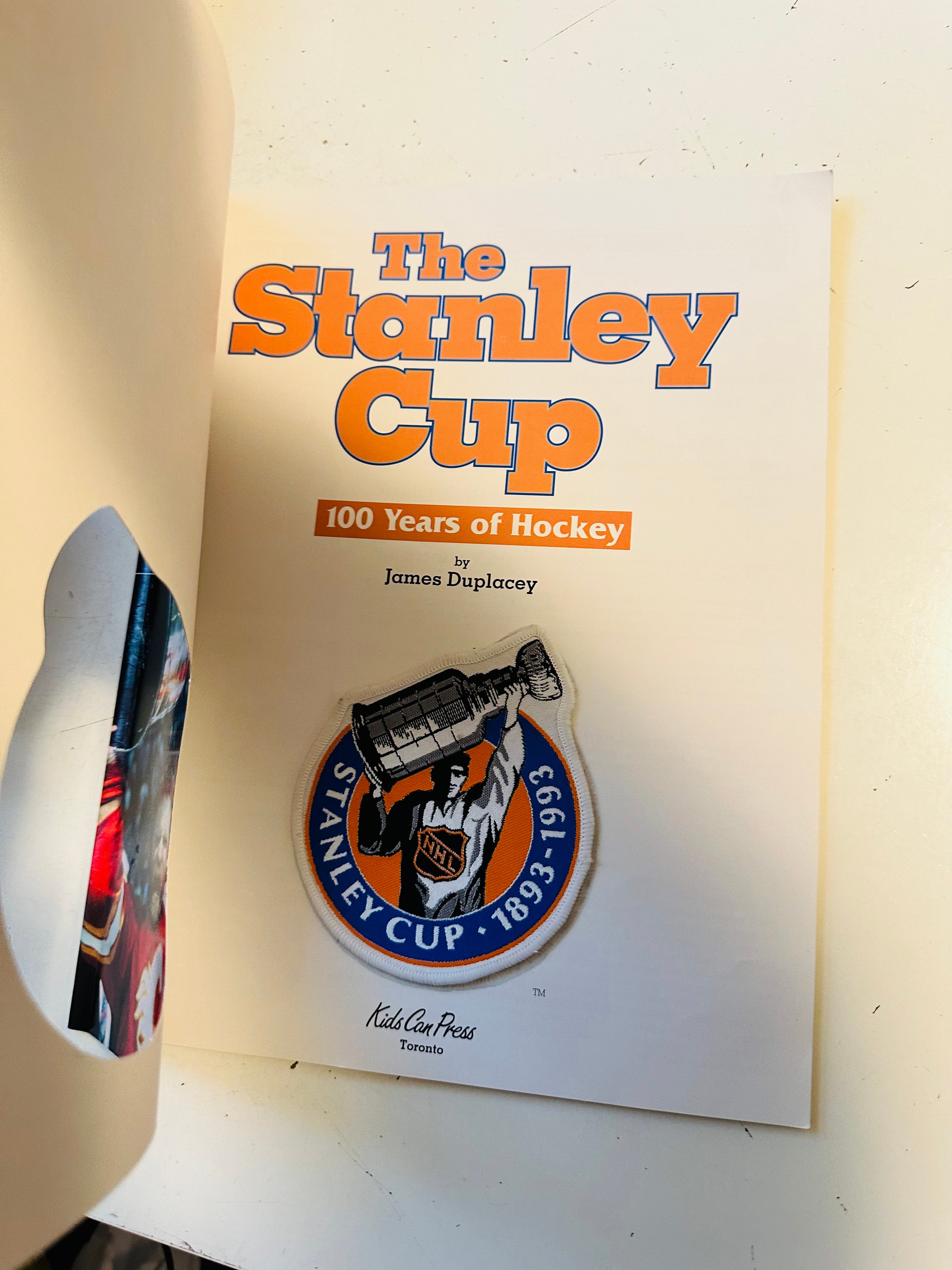 The Stanley Cup 100 Hundred years of hockey book with large patch