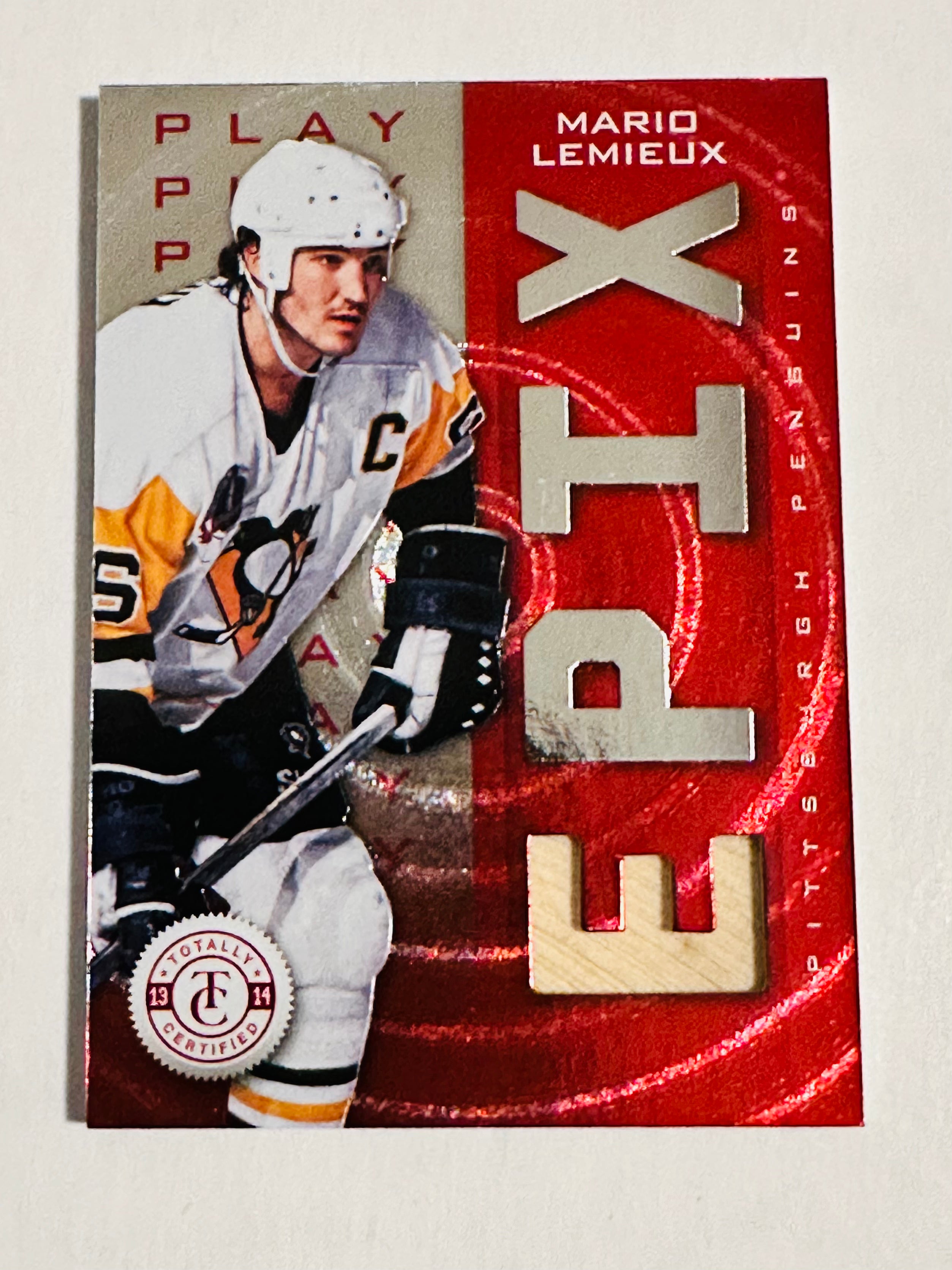Mario Lemieux Epix rare memorabilia insert hockey card 2013/14