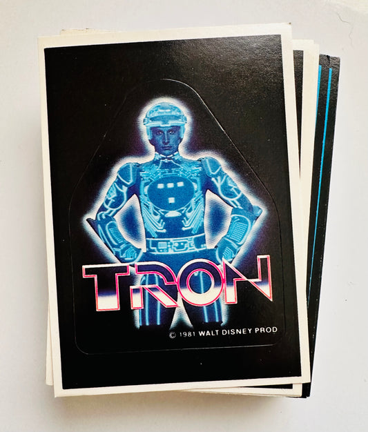 Tron Movie original cards and stickers set 1982