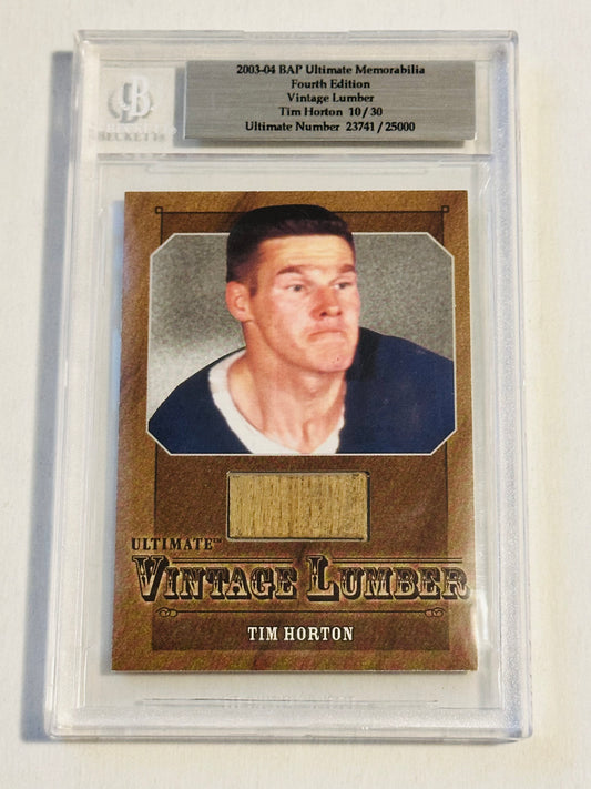 Tim Horton rare vintage Lumber memorabilia insert card 2003