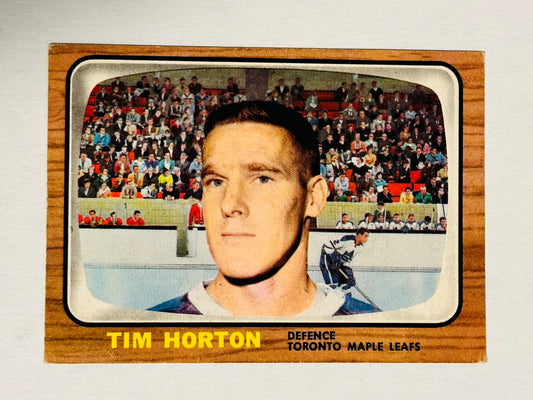 Tim Horton original vintage Topps hockey card 1966