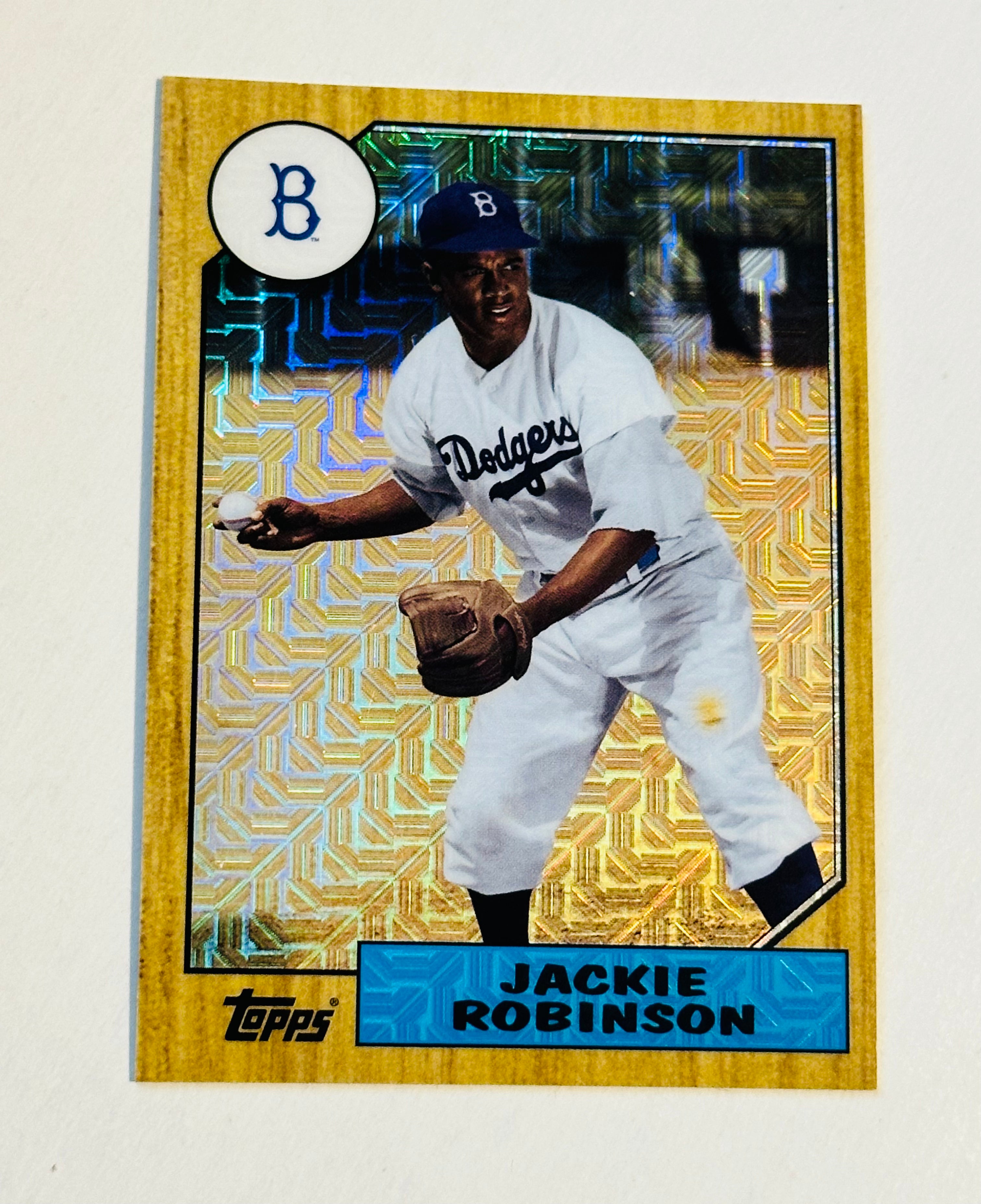 Jackie Robinson rare Topps foil limited issued baseball insert card 2017