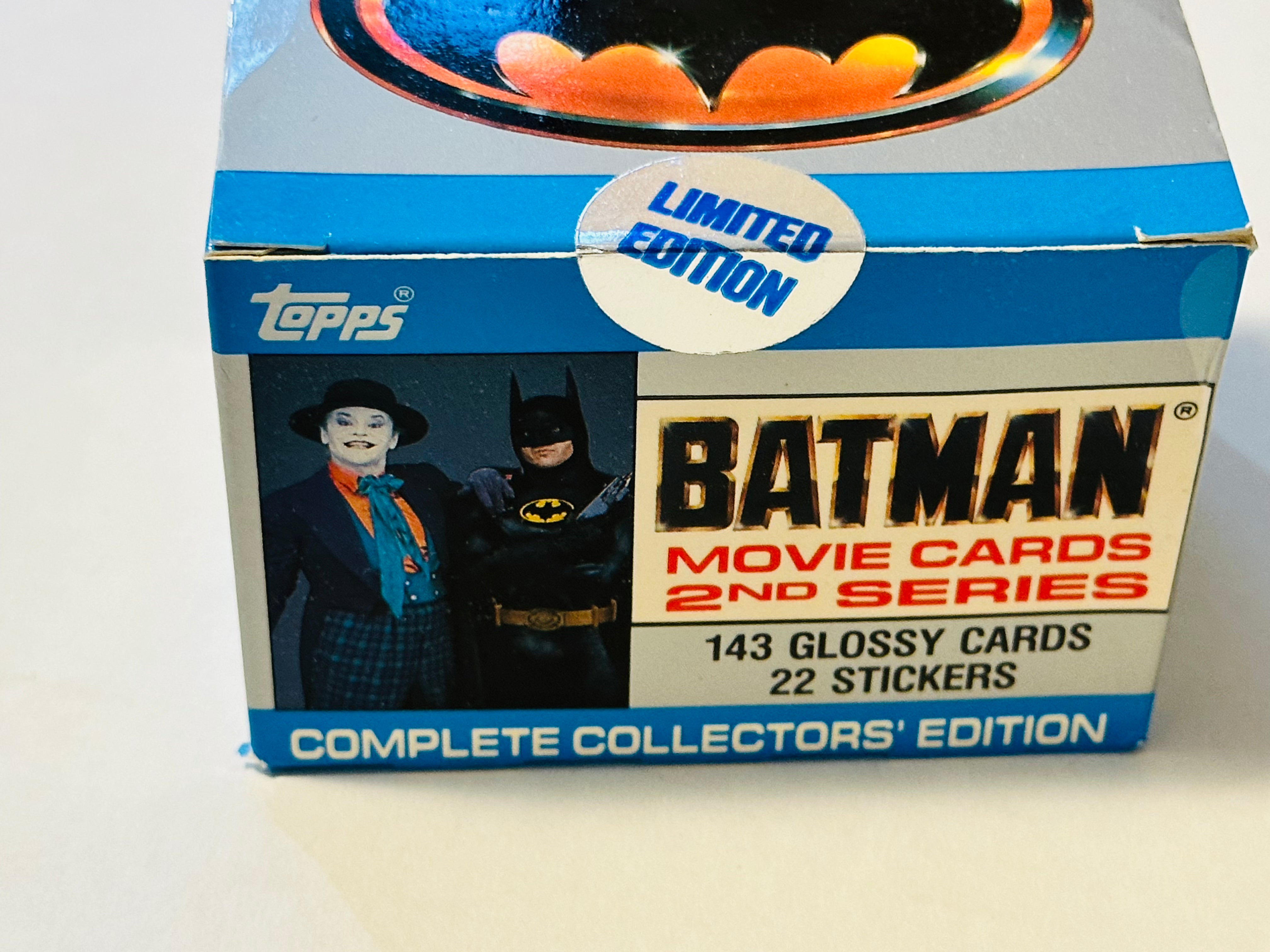 Batman Topps series 2 rare glossy movie cards and stickers set in factory sealed box 1989
