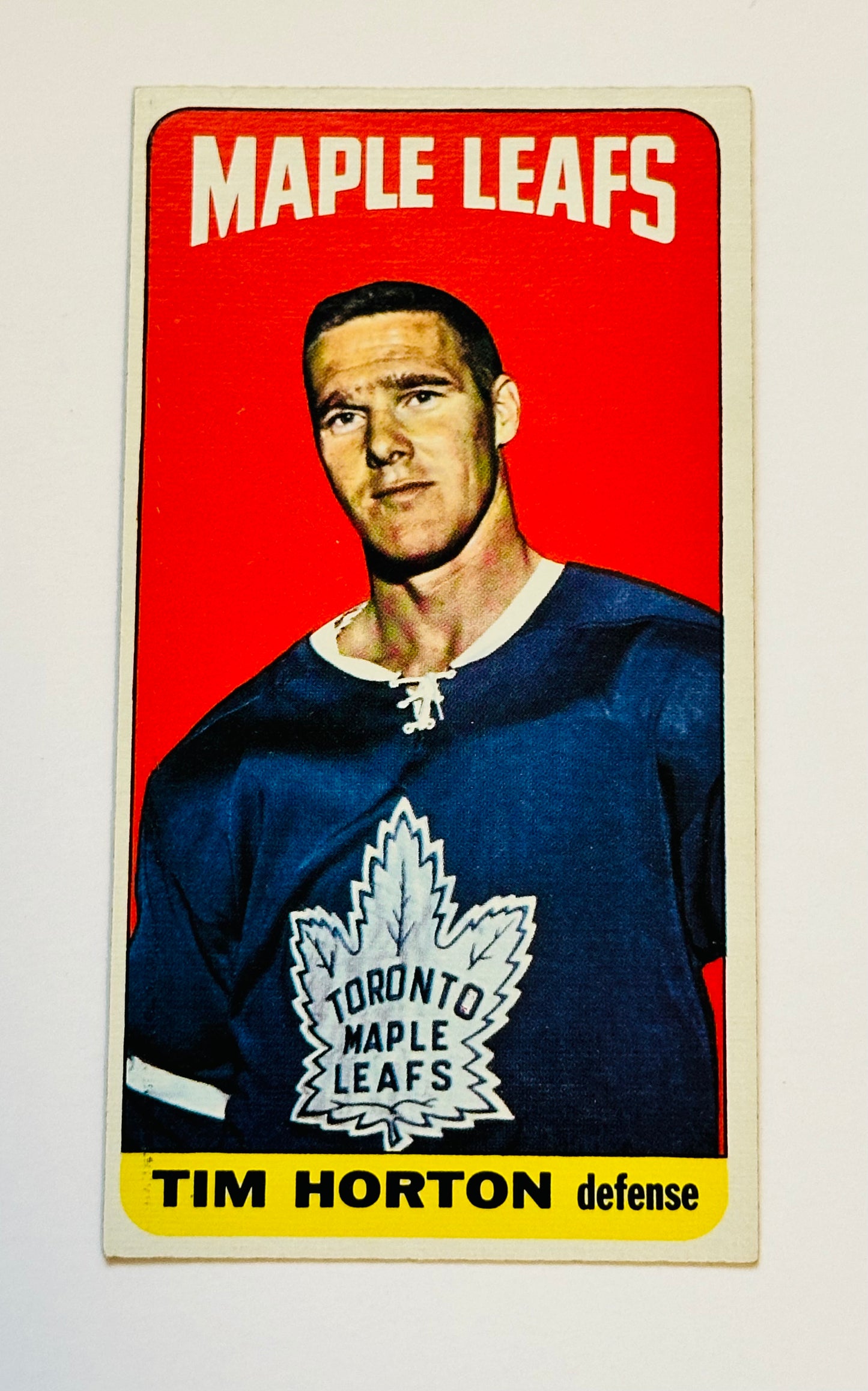 Tim Horton Topps high grade ex-nm condition hockey card 1964